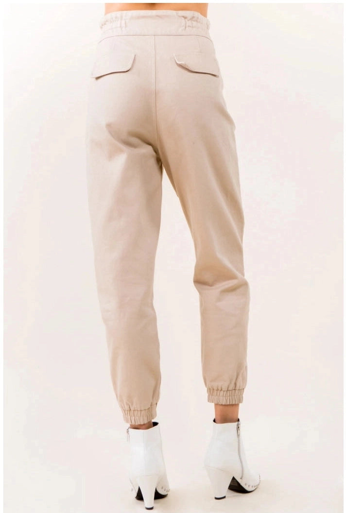 Whiteroom + Cactus Tie Waist Paperbag Cotton Pants