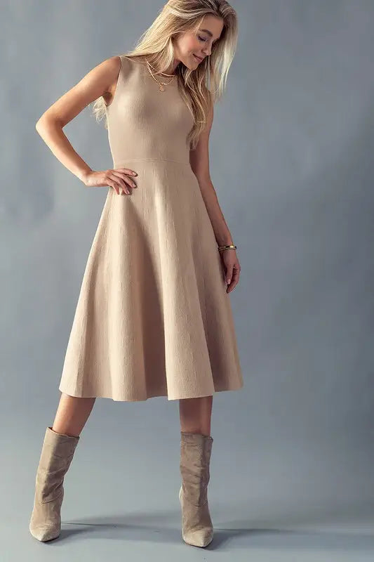 Sculpt Knit A-Line Dress - Mimi & Rae