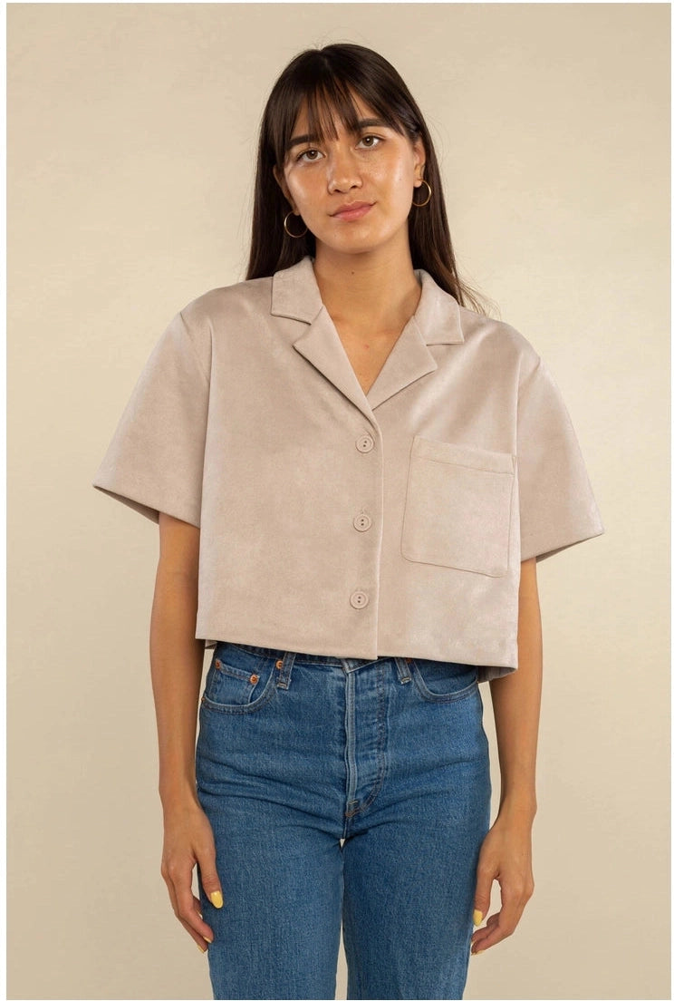 Wes Faux Suede Top