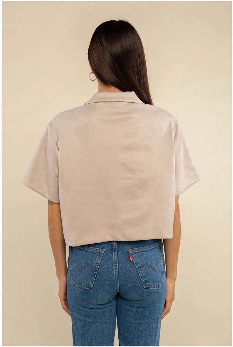 Wes Faux Suede Top