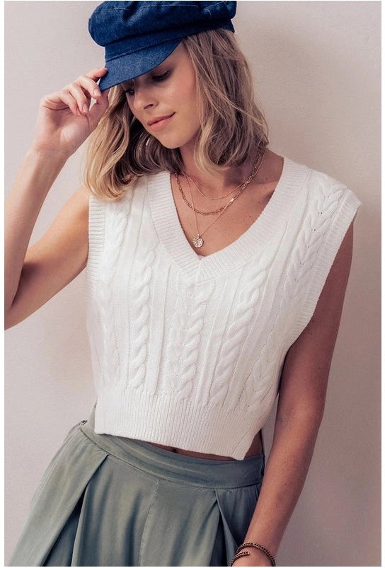 Cable Knit Vest