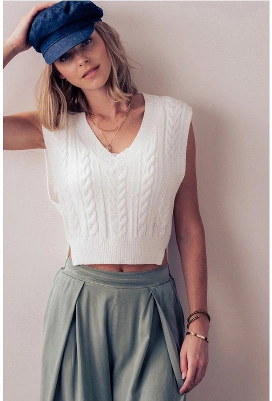Cable Knit Vest