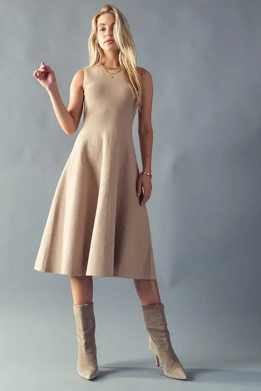Sculpt Knit A-Line Dress - Mimi & Rae