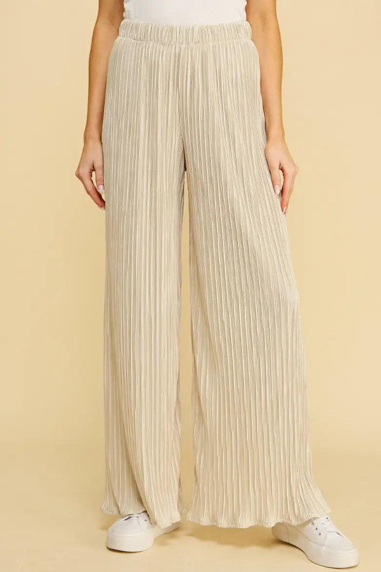 Wide Leg Pleated Pants