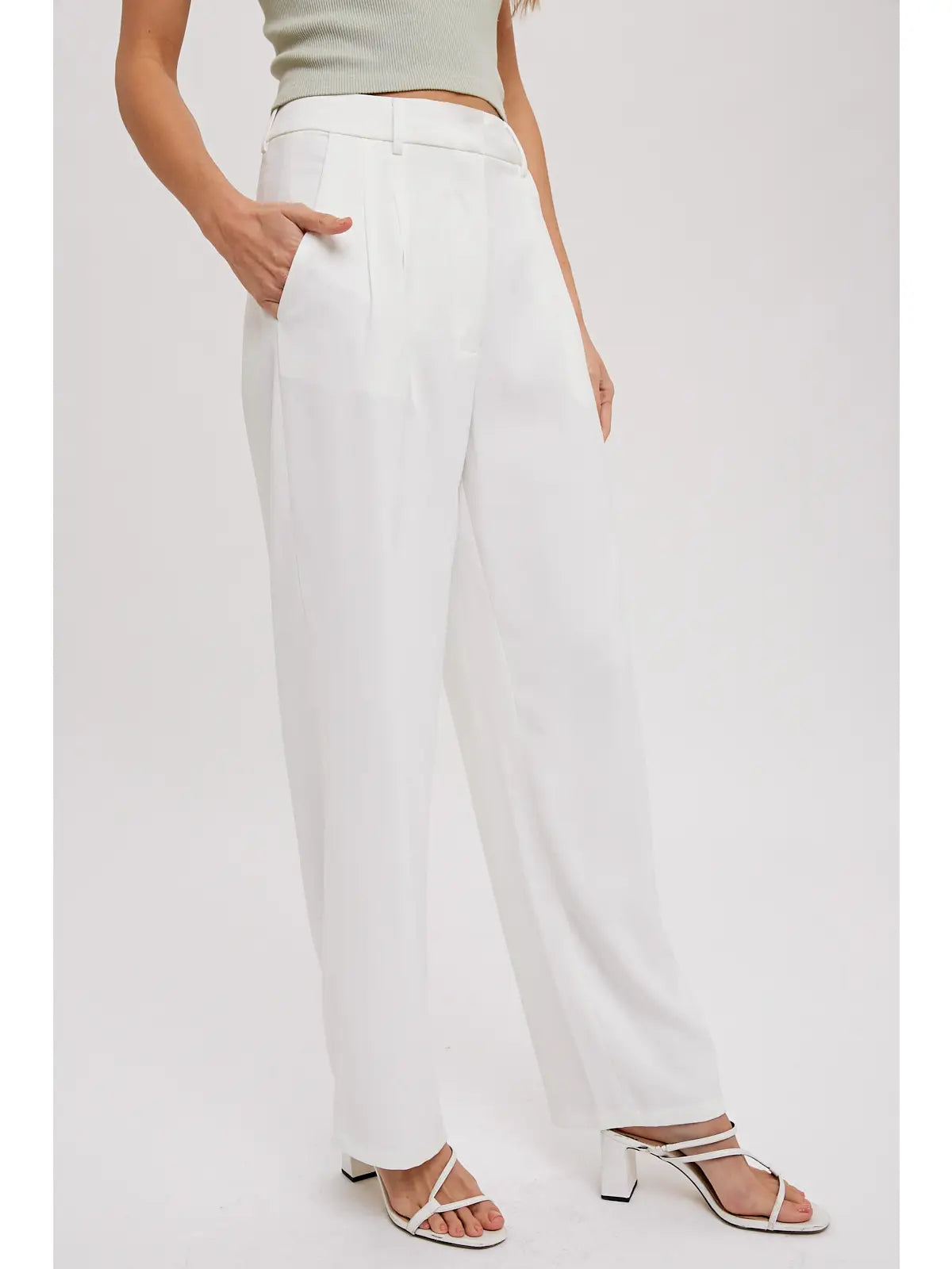 White Dress Trousers - Mimi & Rae