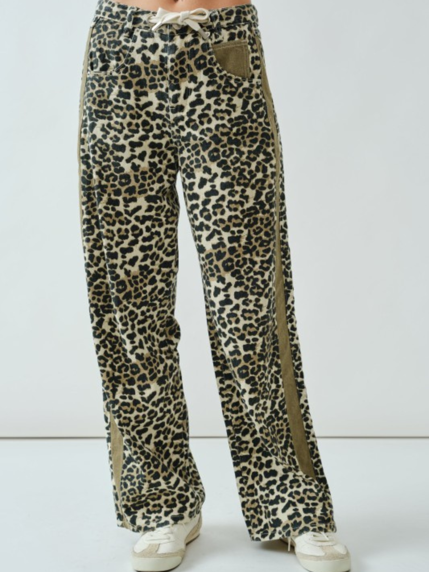 Leopard Slouch Denim