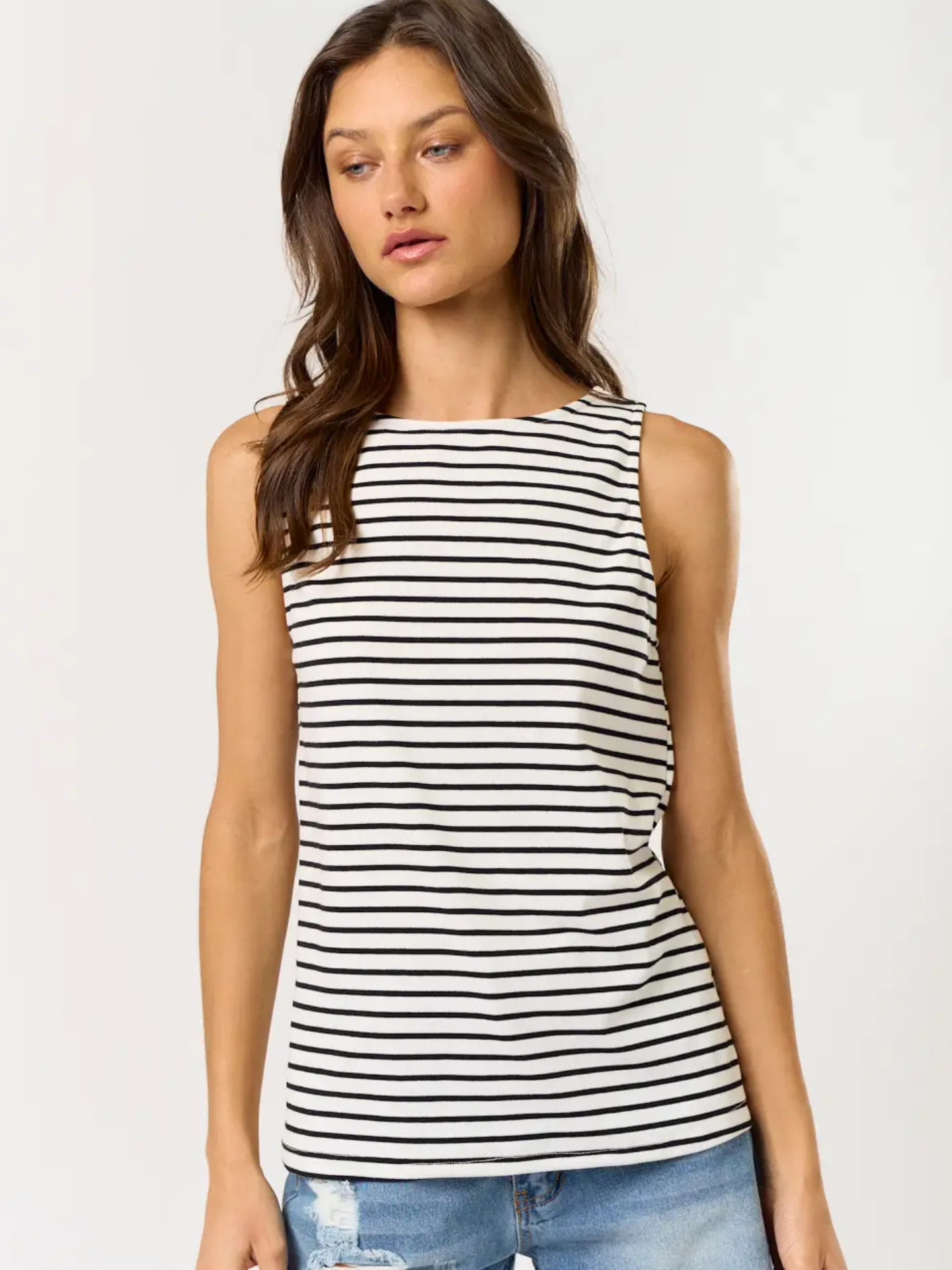 Stripe Boatneck Tank