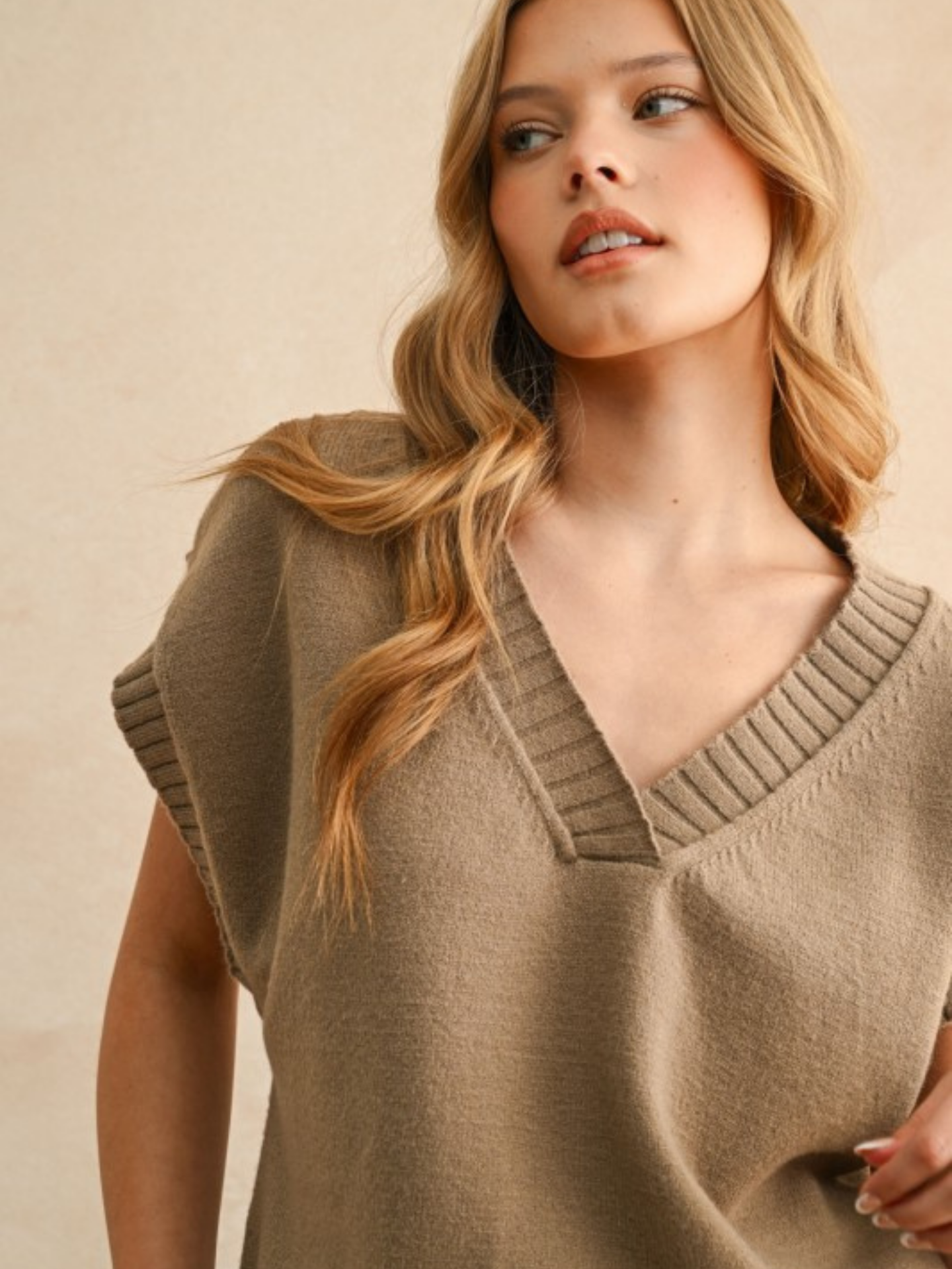 Oversize Mocha Vest