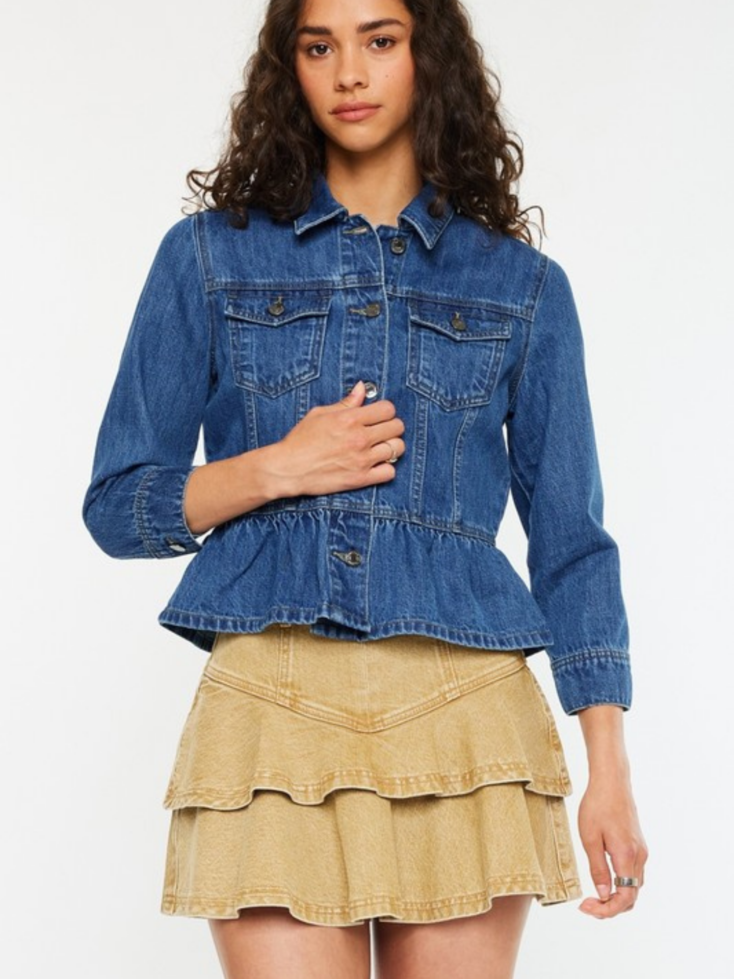 Peplum Denim Jacket