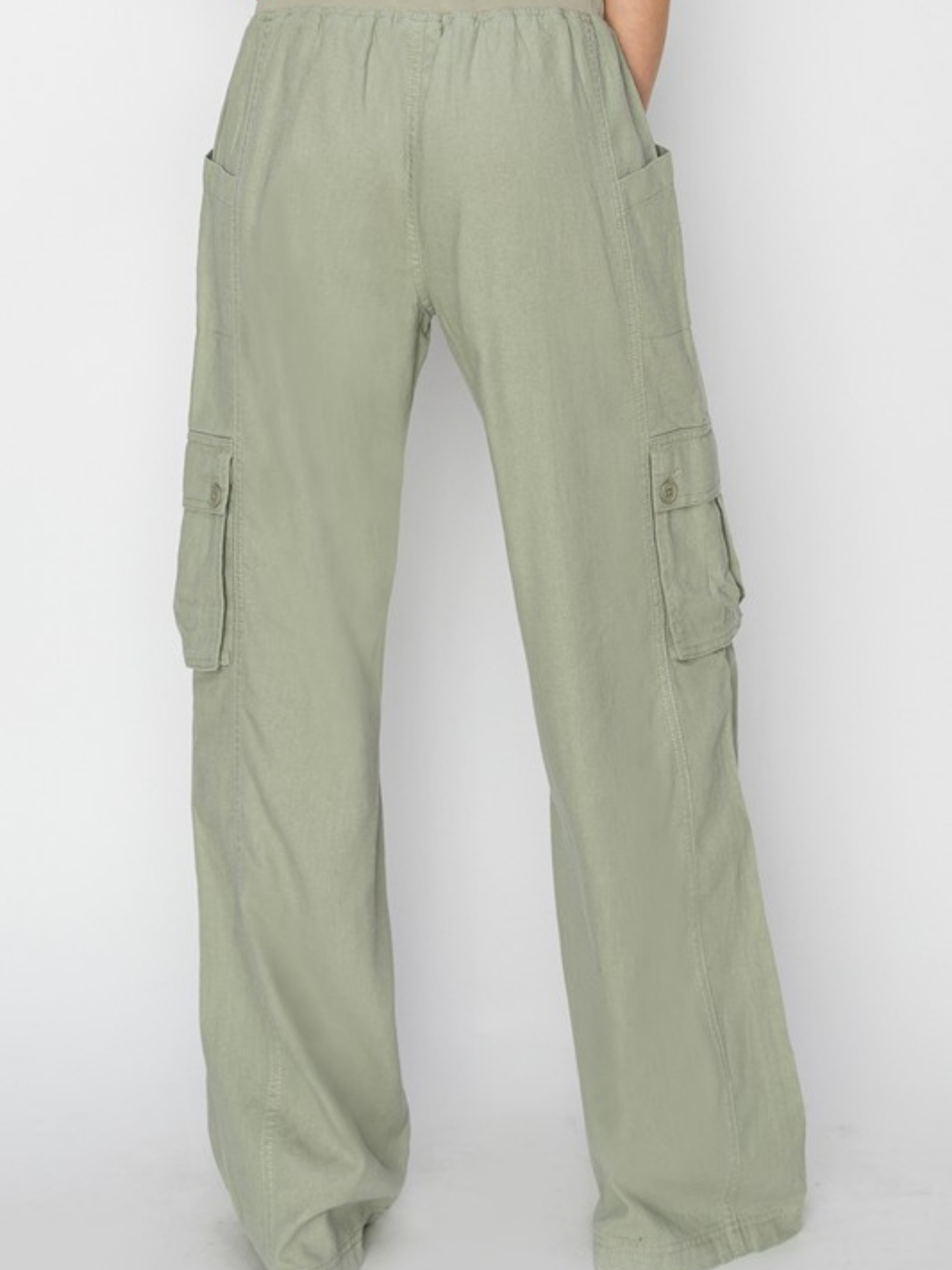 Green Linen Cargos - Mimi & Rae
