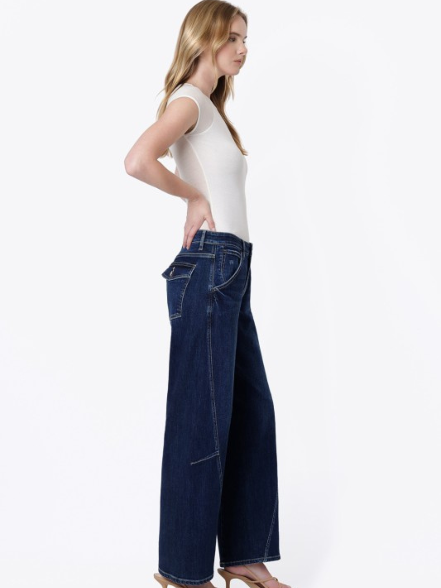 Dark Barrel Denim with Statement Pockets