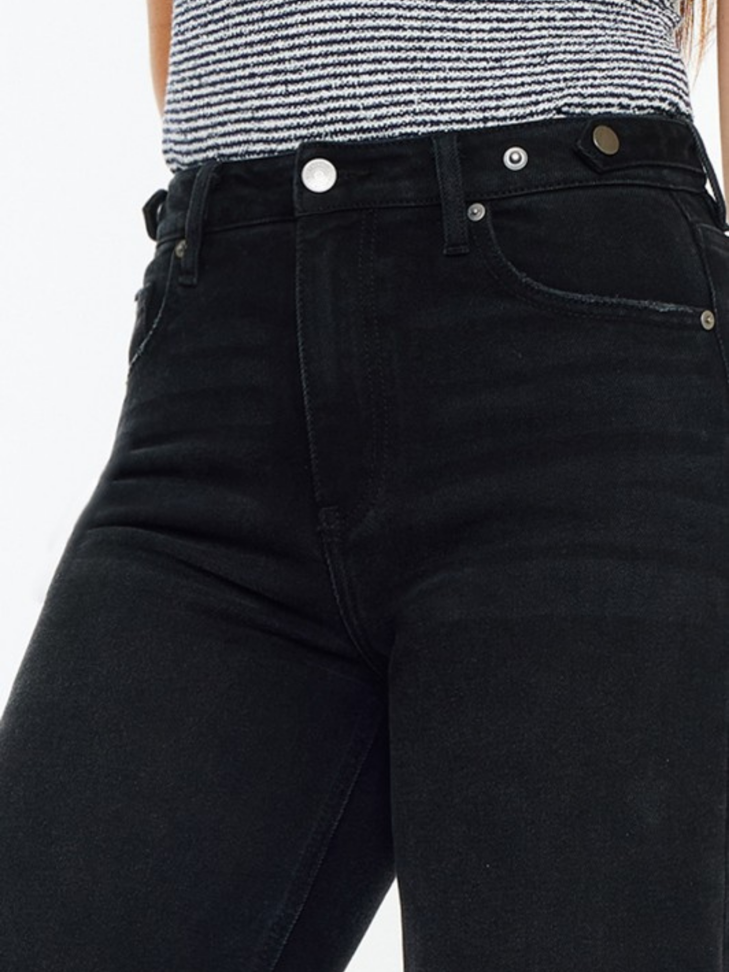 Black Wide Cropped Denim