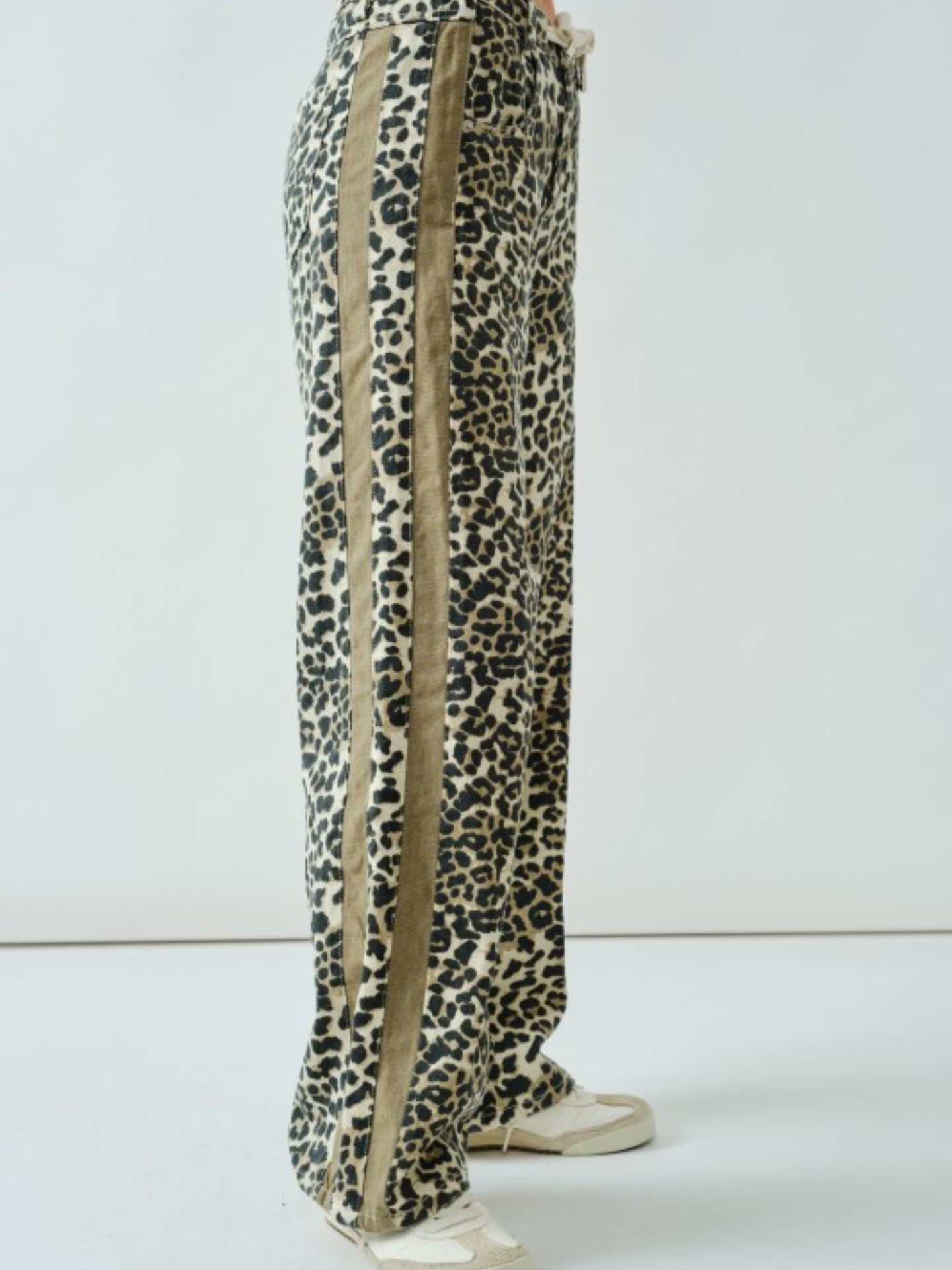Leopard Slouch Denim