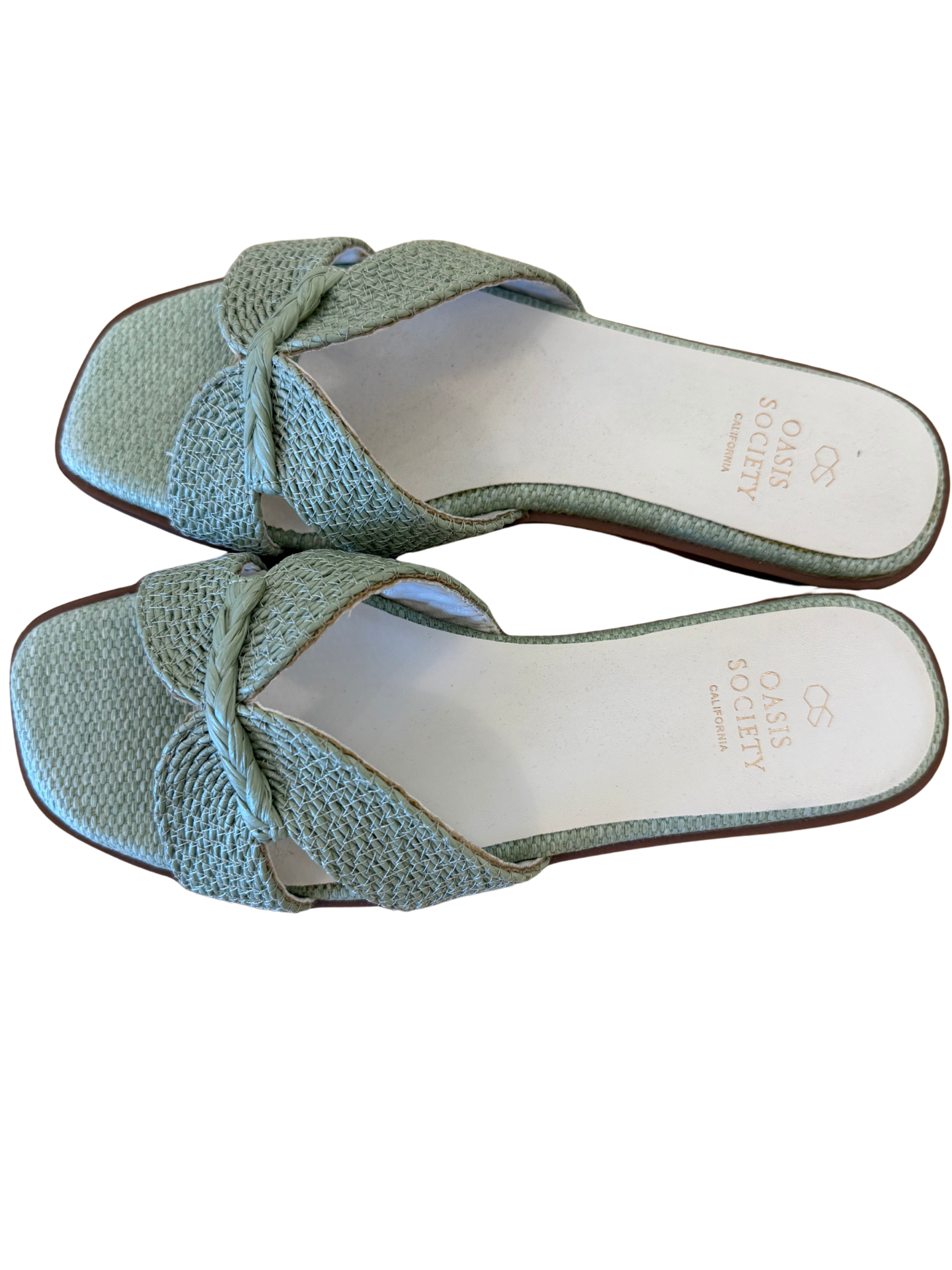 Green Woven Slides - Mimi & Rae