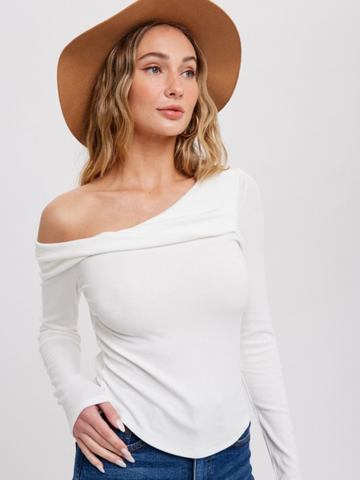 Twist Front Off The Shoulder Top