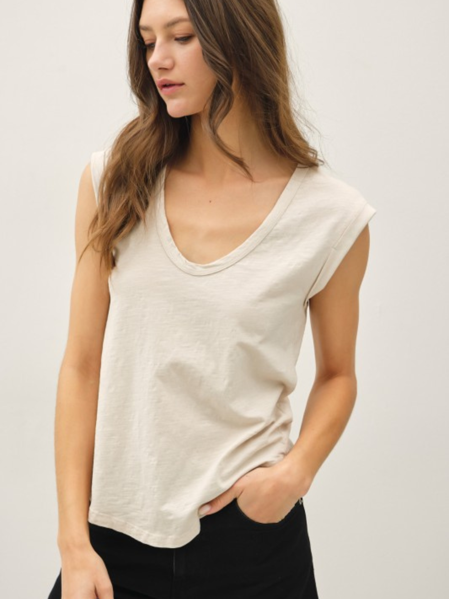 Annie Scoop Neck Tank - Mimi & Rae