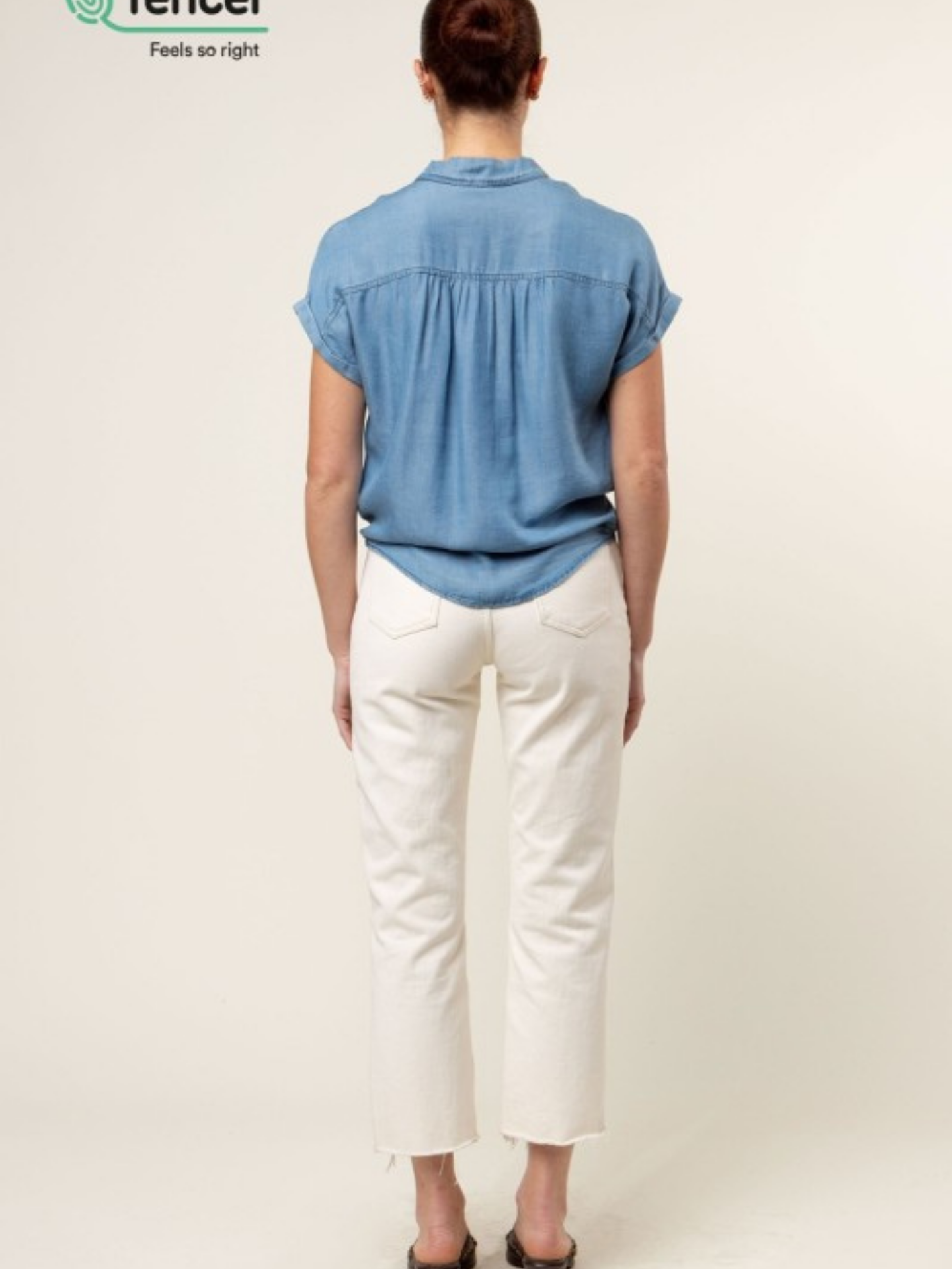 Tie Front Tencel Button Down - Mimi & Rae