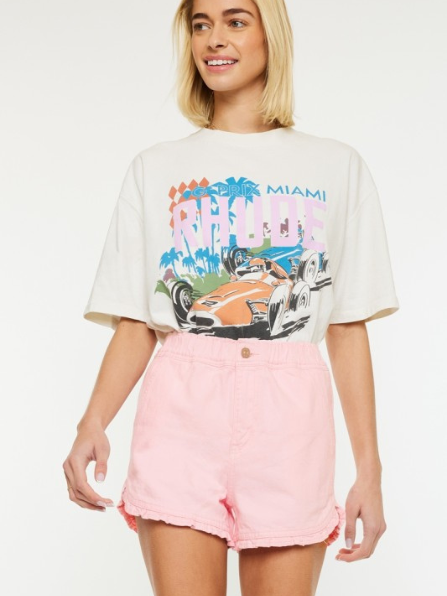 Bonnie Pink Denim Shorts - Mimi & Rae