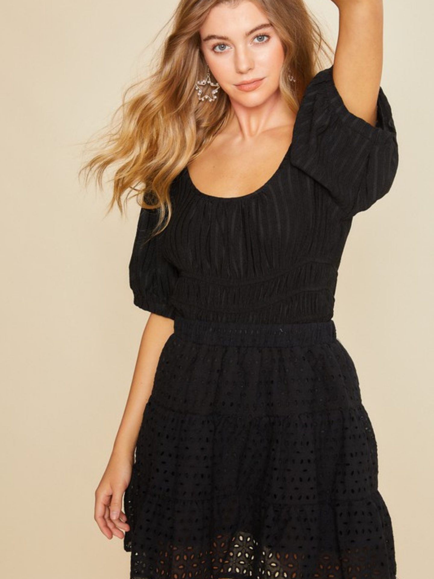 Eyelet Flirty Mini Skirt - Mimi & Rae