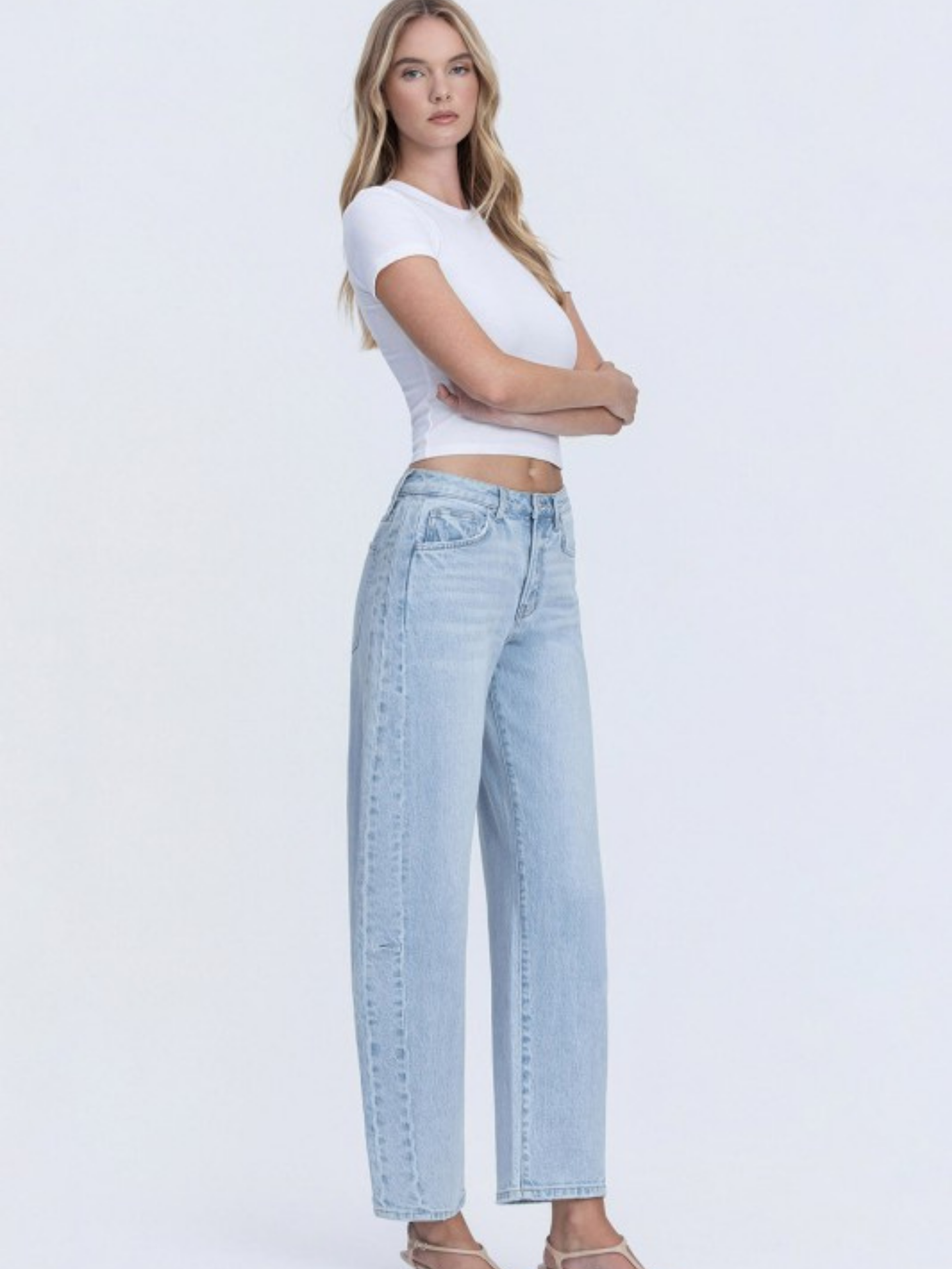 Light Wash Slim Barrel