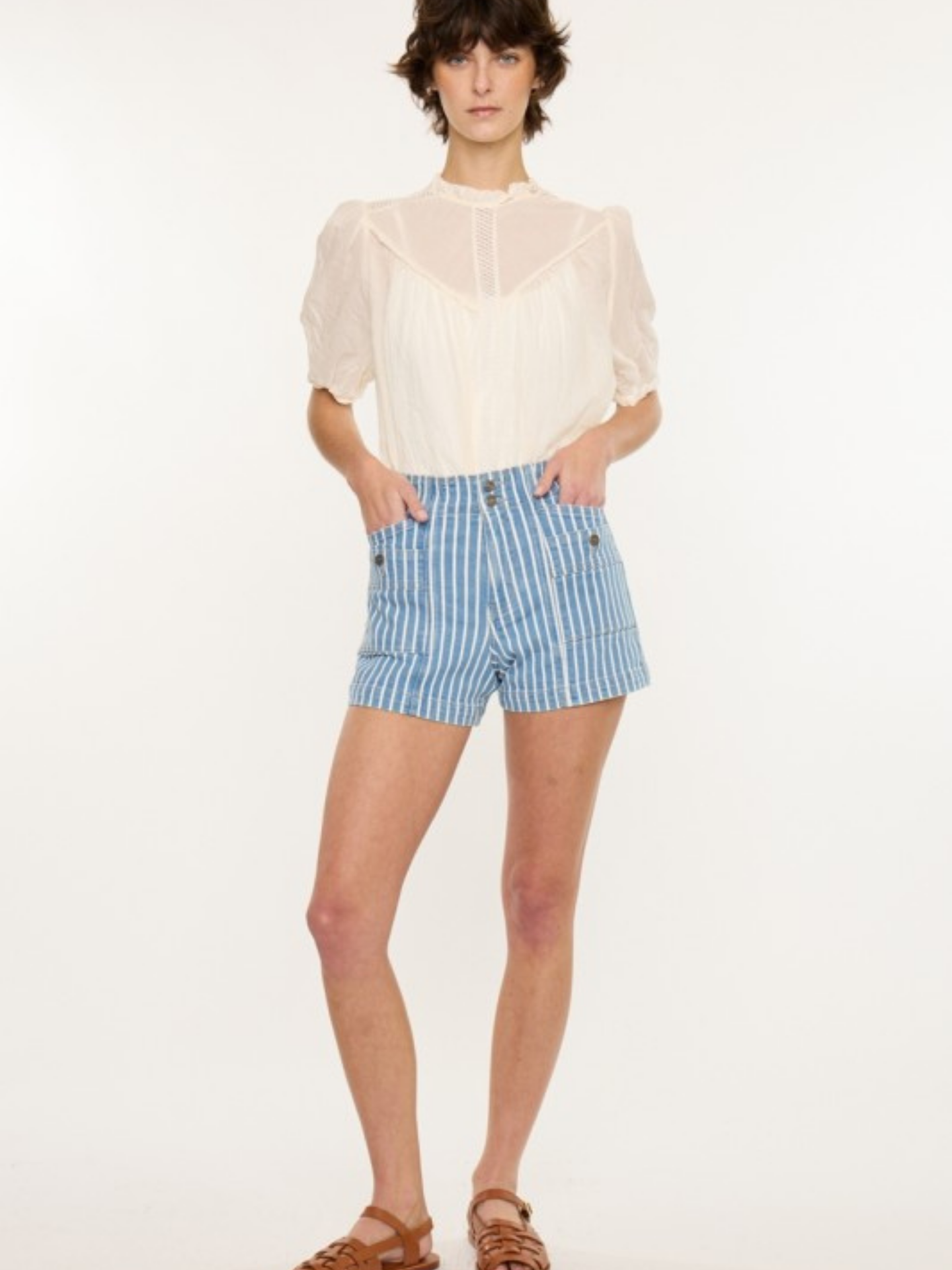 Kacey Stripe Utility Short
