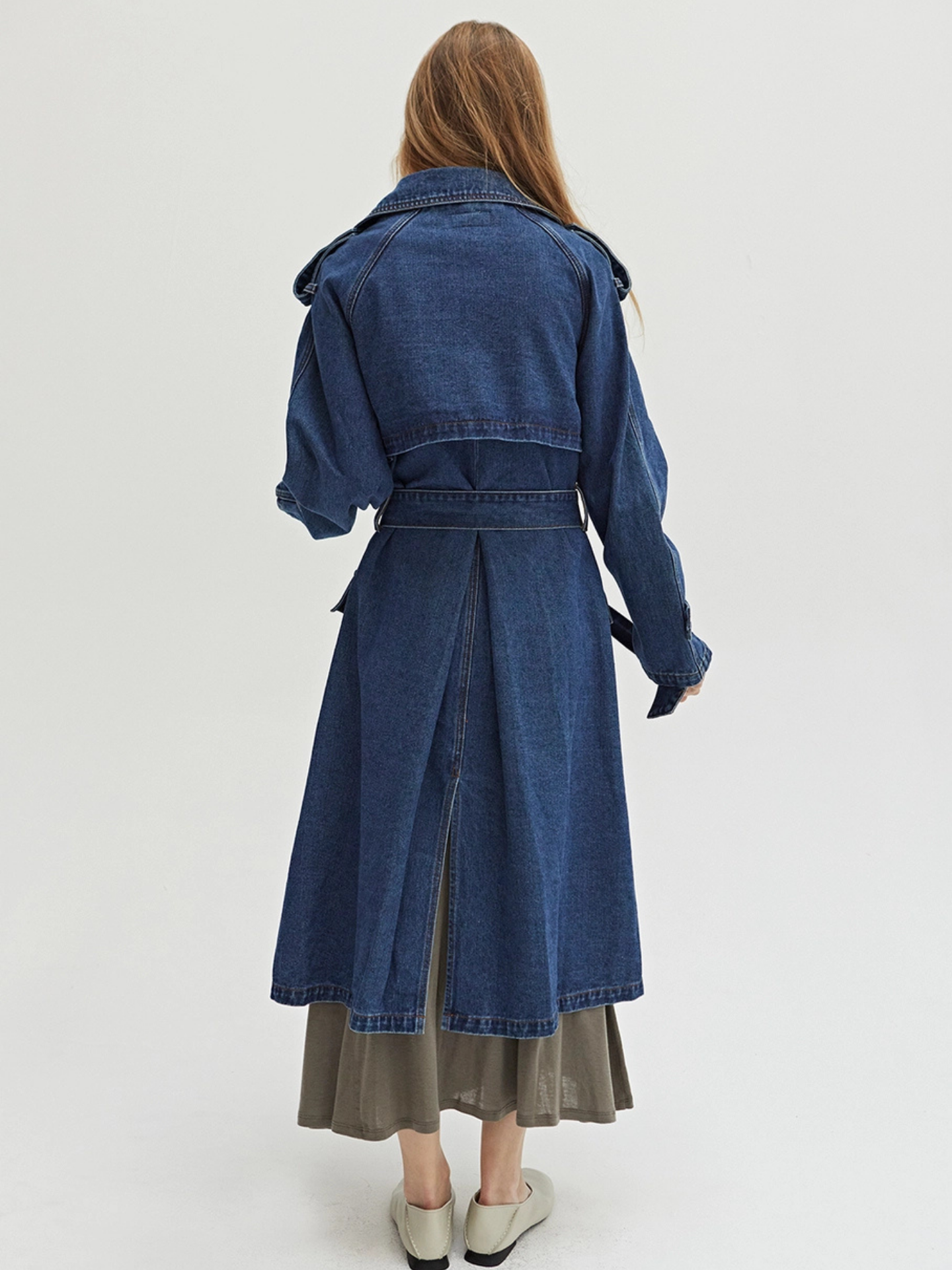 Jaylene Denim Trench Coat