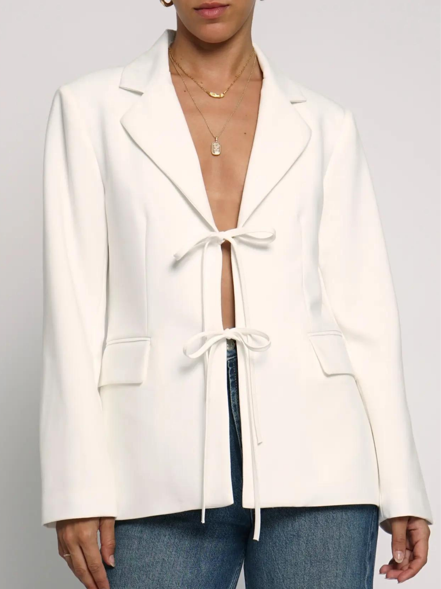 Tie Front Blazer