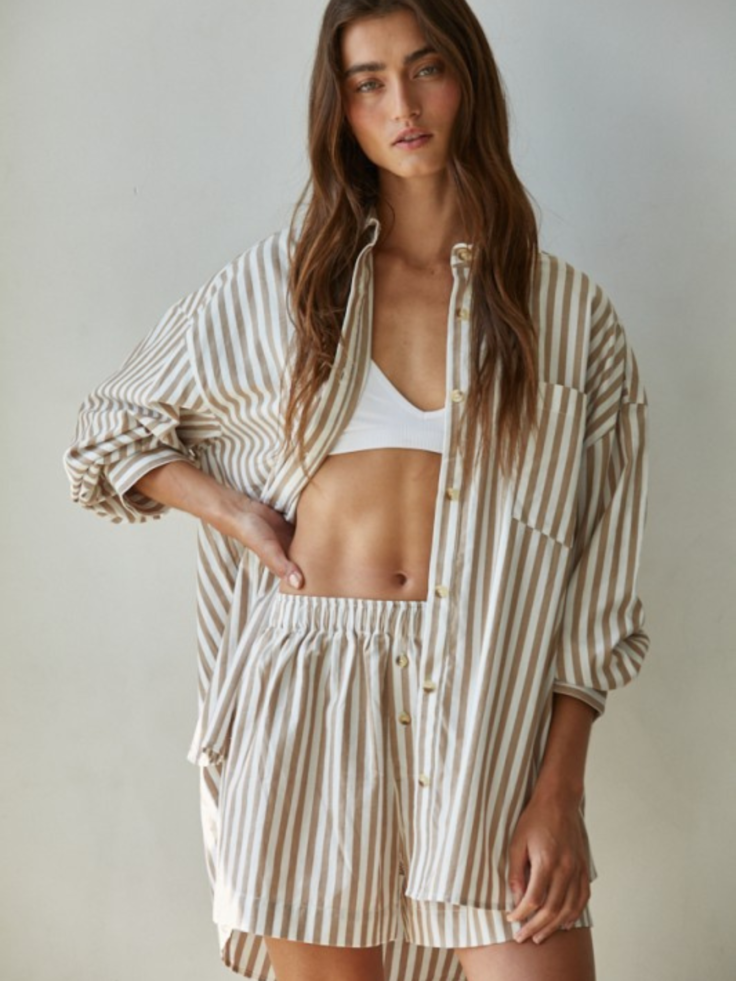 Nattie Striped Button Down