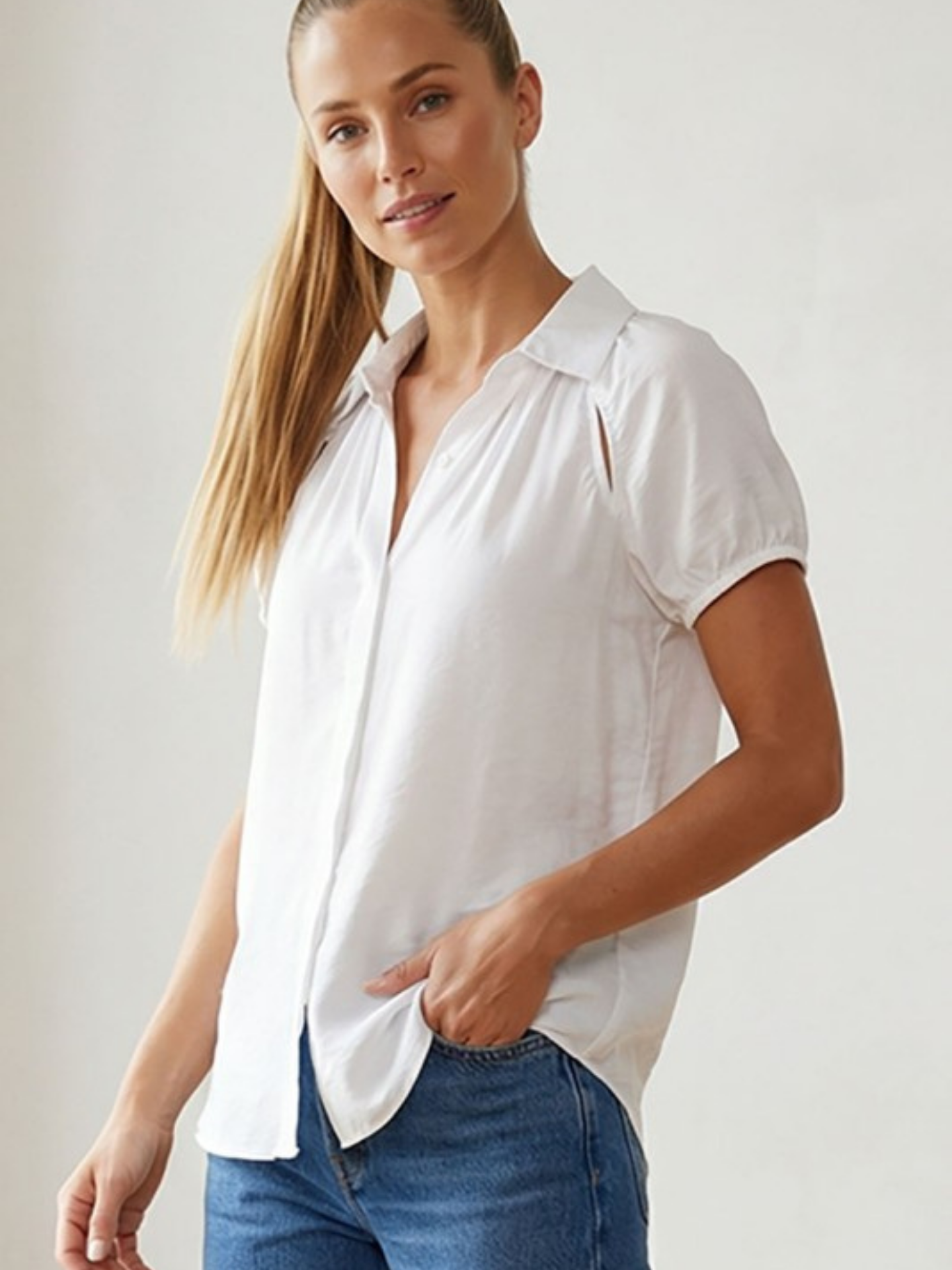 Cutout Button Down - Mimi & Rae