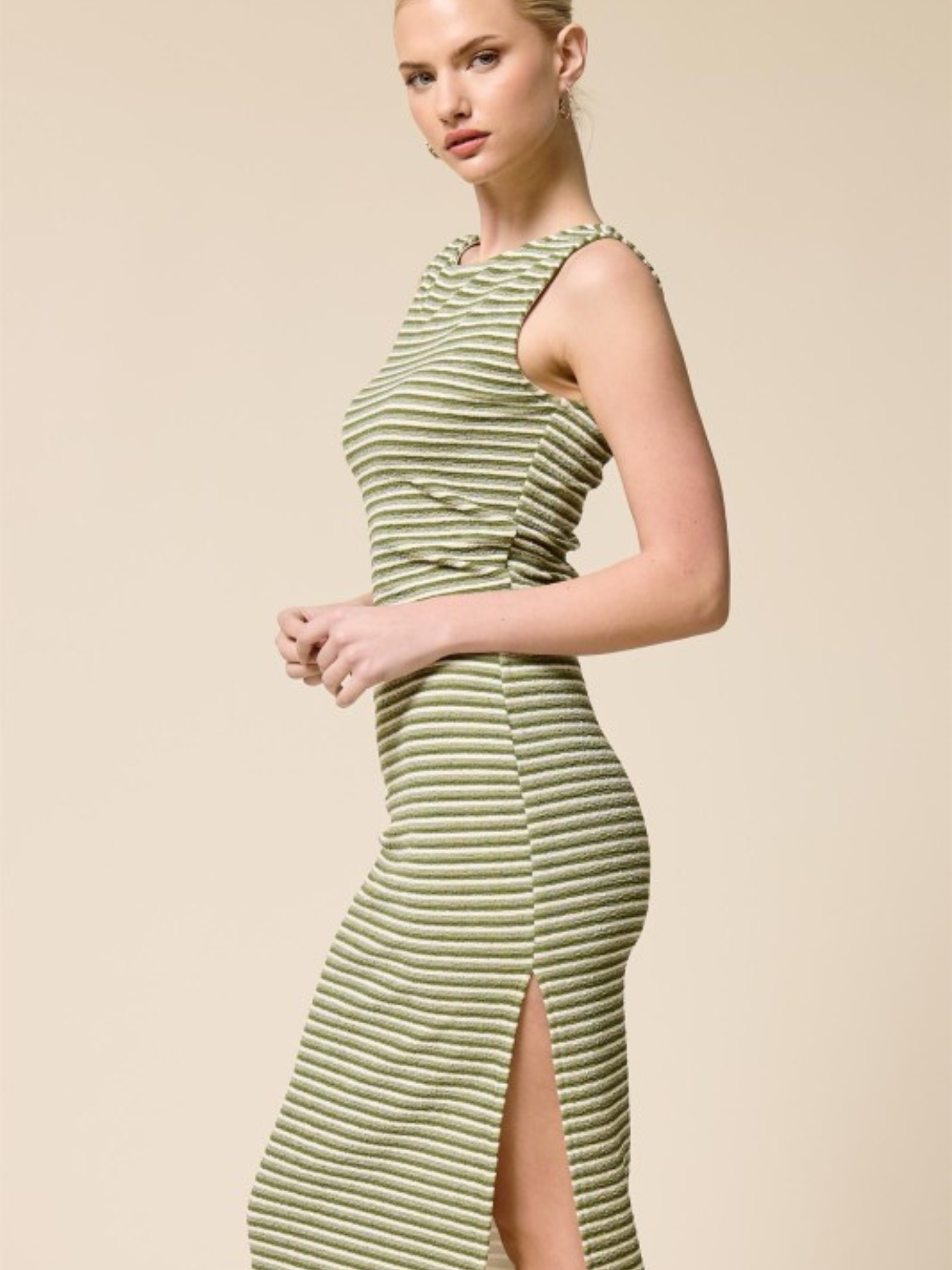 Mimi & Rae Elsie striped skirt set featuring a matching top and skirt in colorful, casual apparel style.