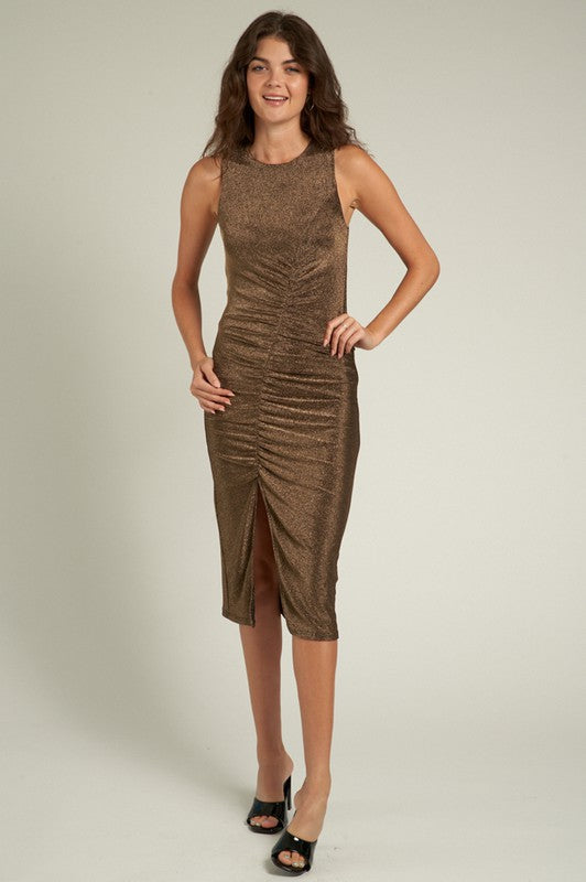 Ruched Glitter Dress
