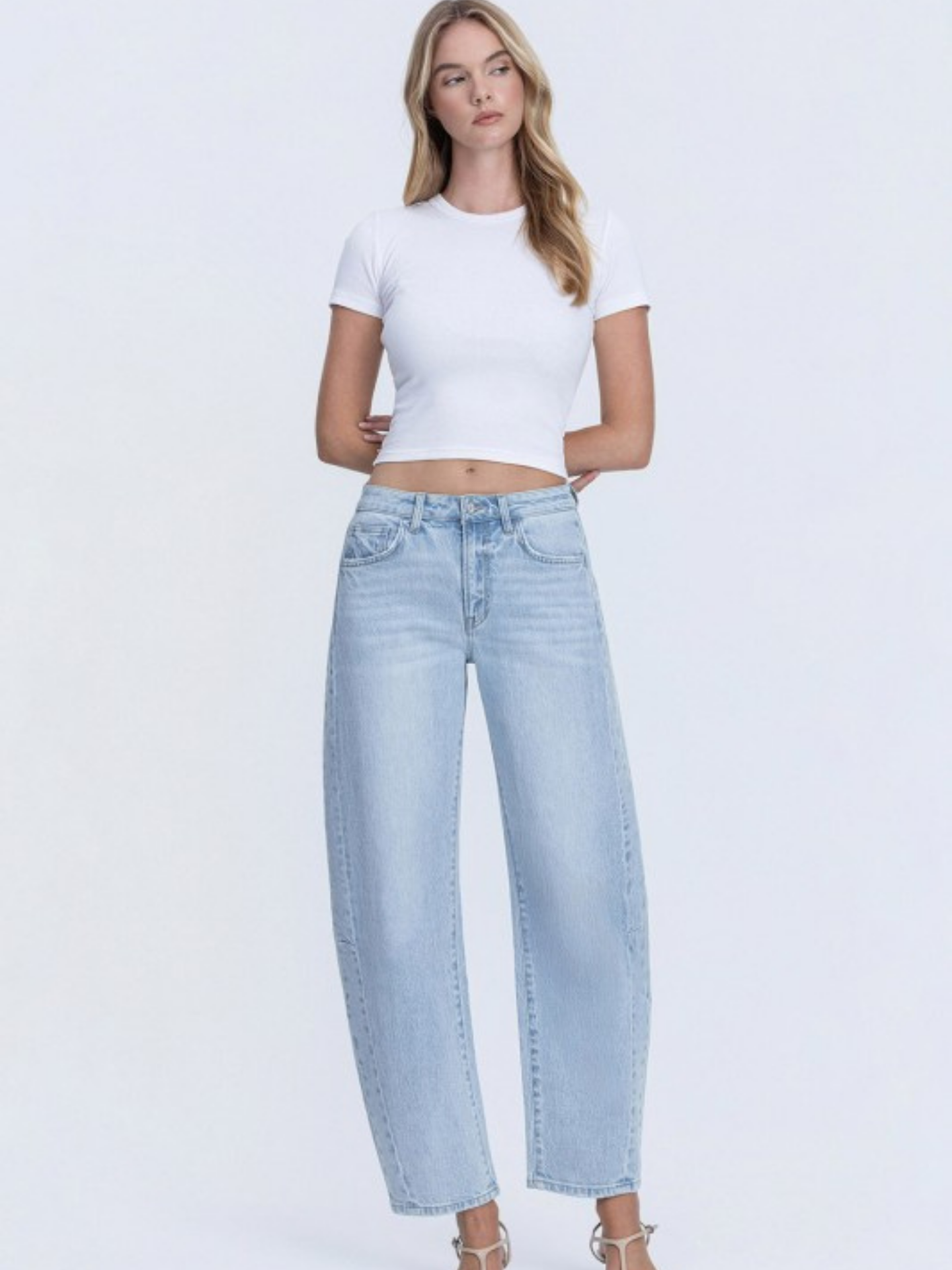 Light Wash Slim Barrel