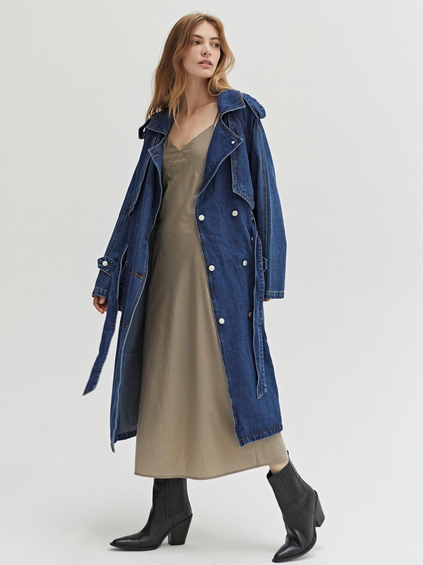 Jaylene Denim Trench Coat