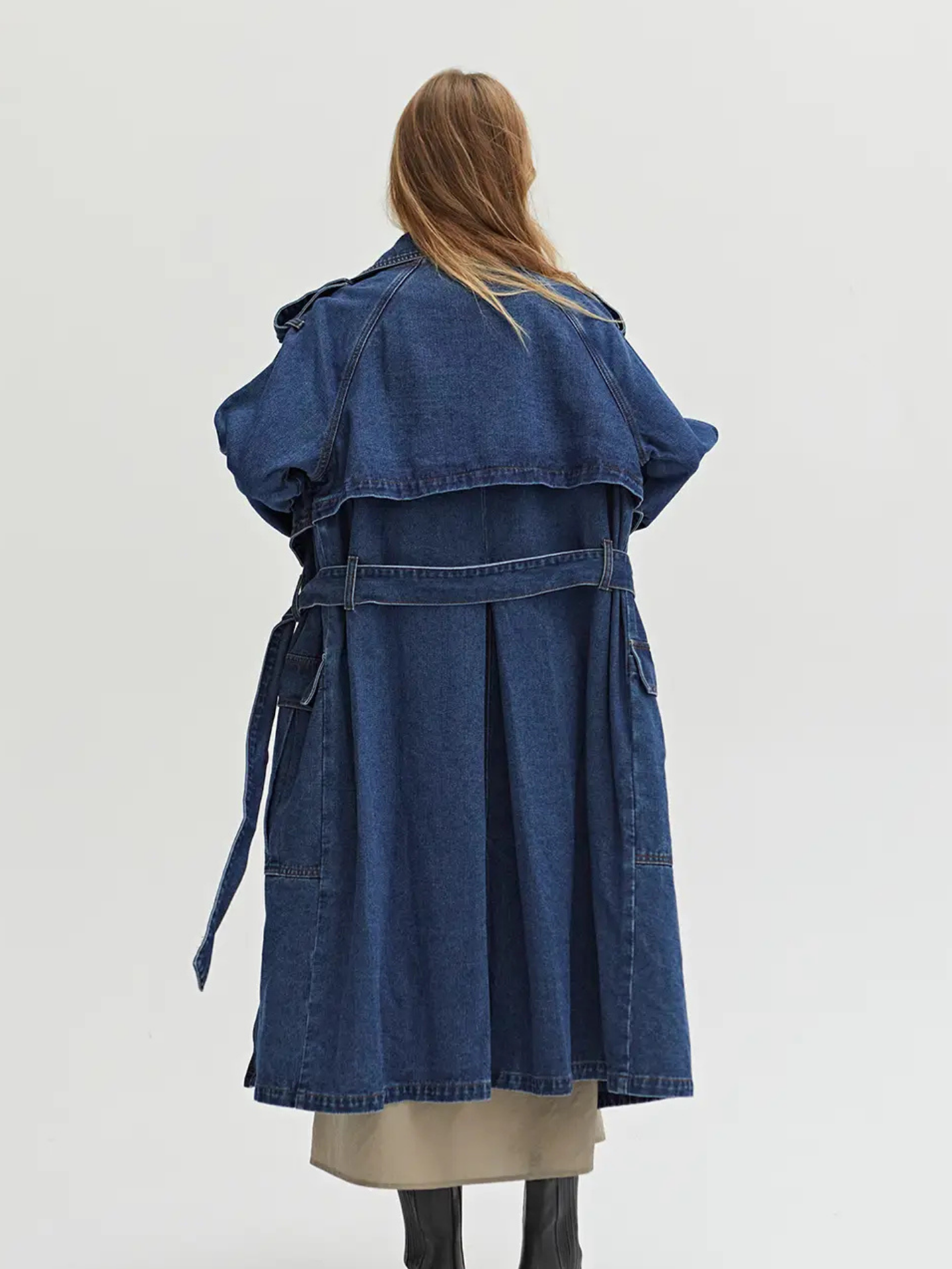 Jaylene Denim Trench Coat