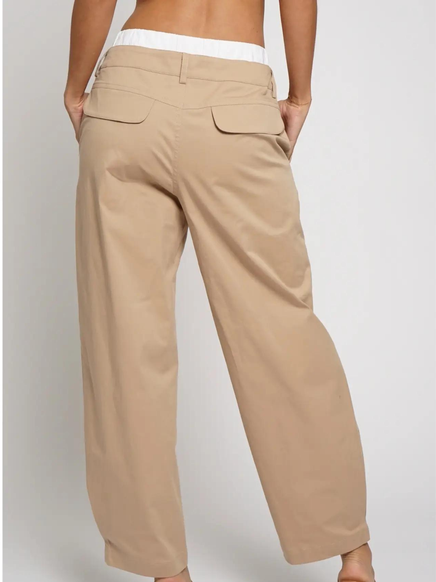 Double Waist Khaki Pants