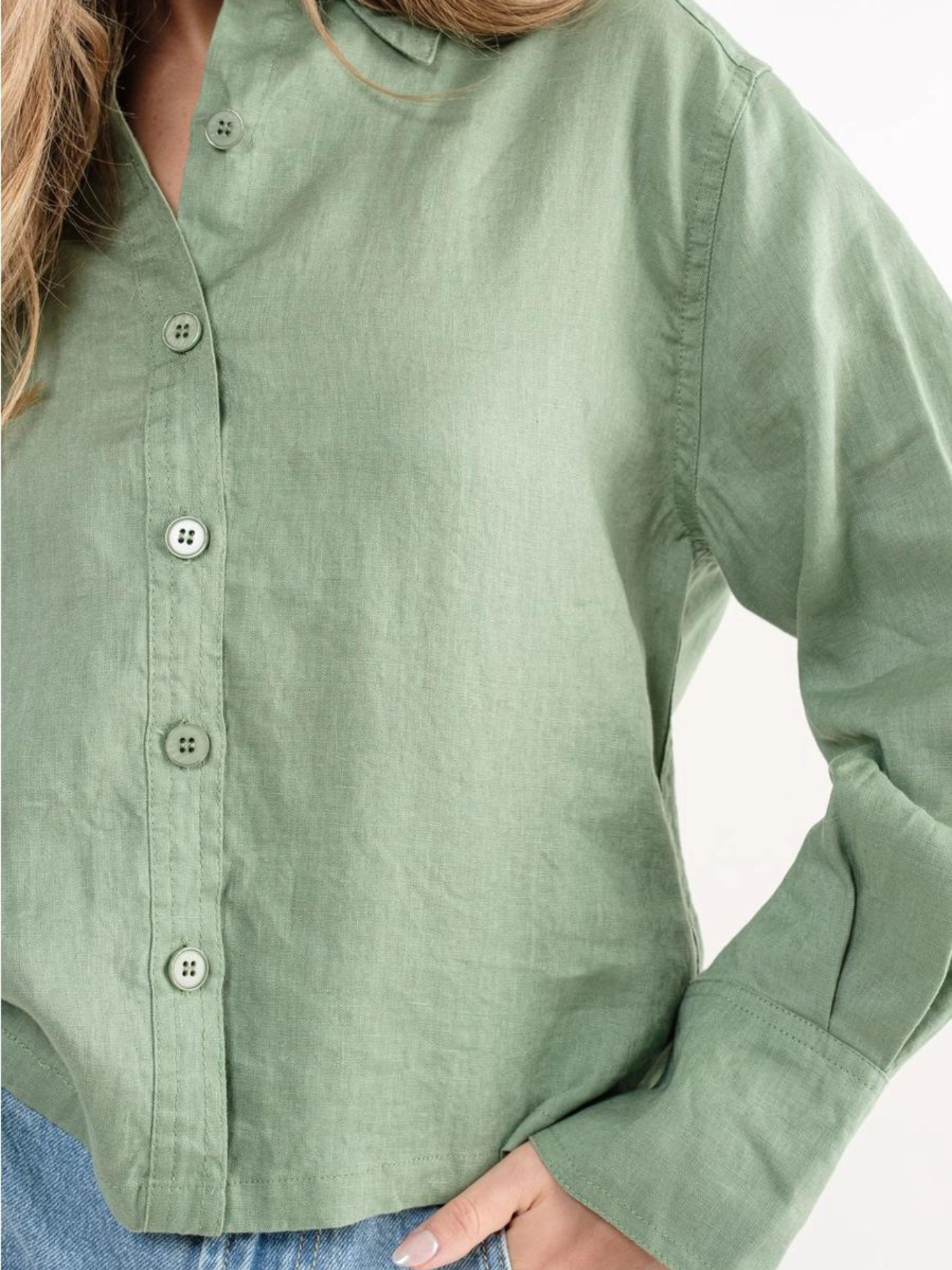 Cropped Linen Shirt