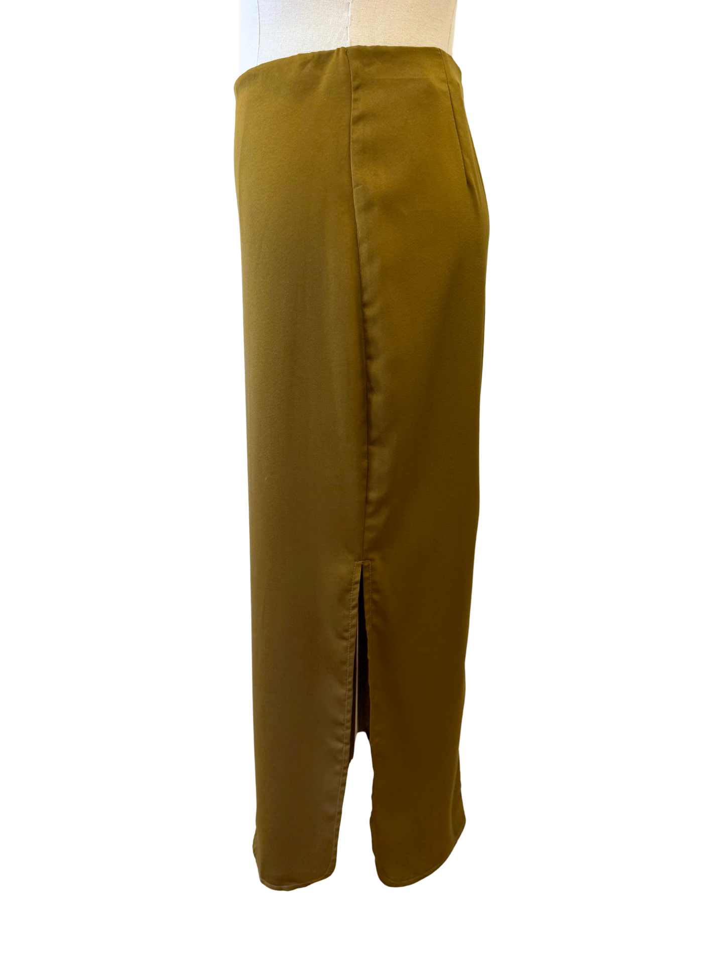 Satin Side Slit Skirt Size Small