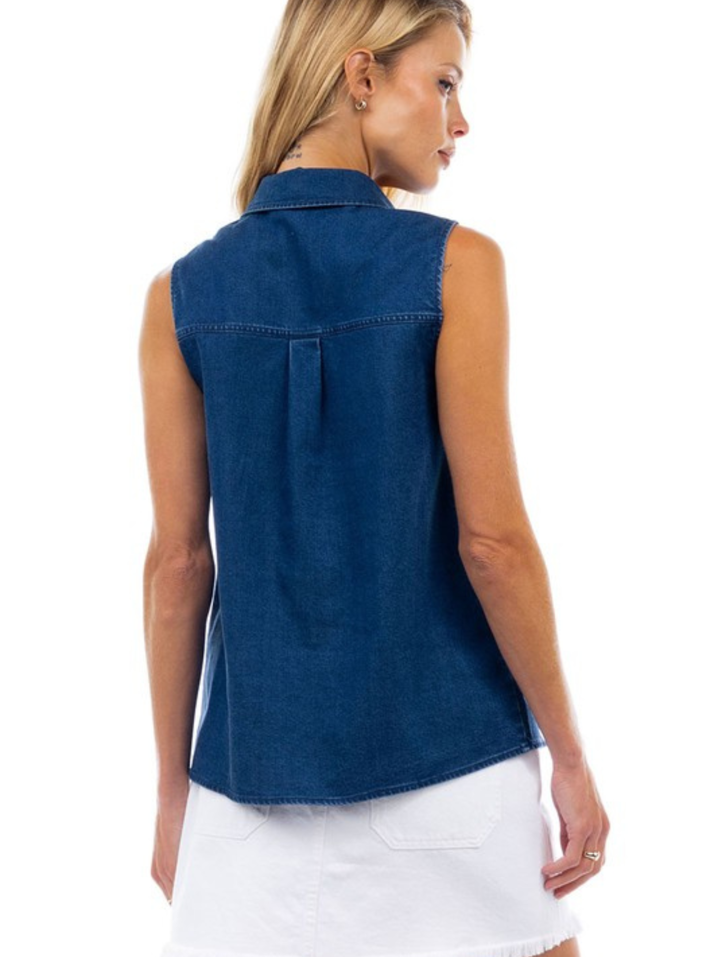 Tencel ZIp Pocket Top