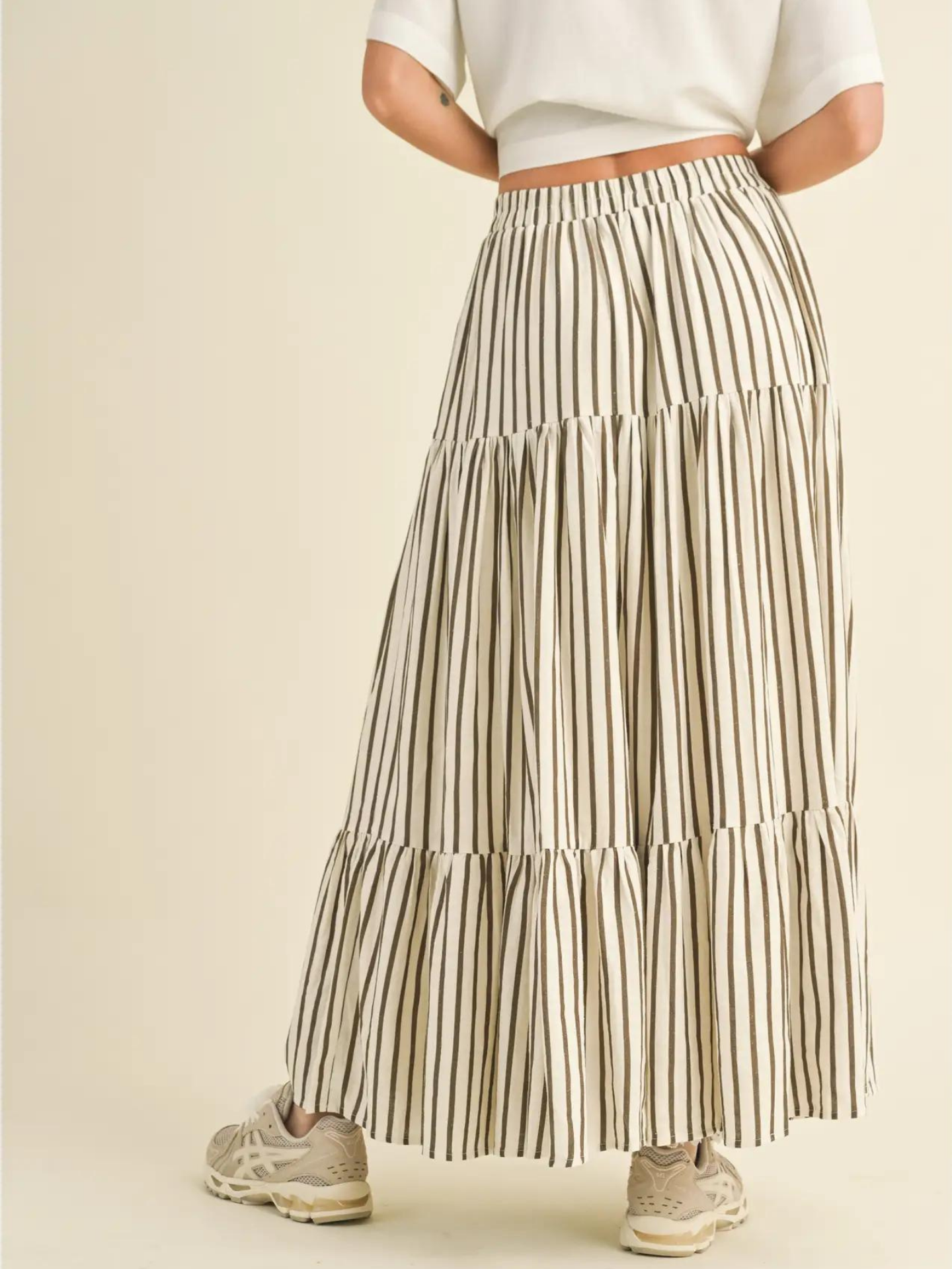 Stripe Maxi Skirt