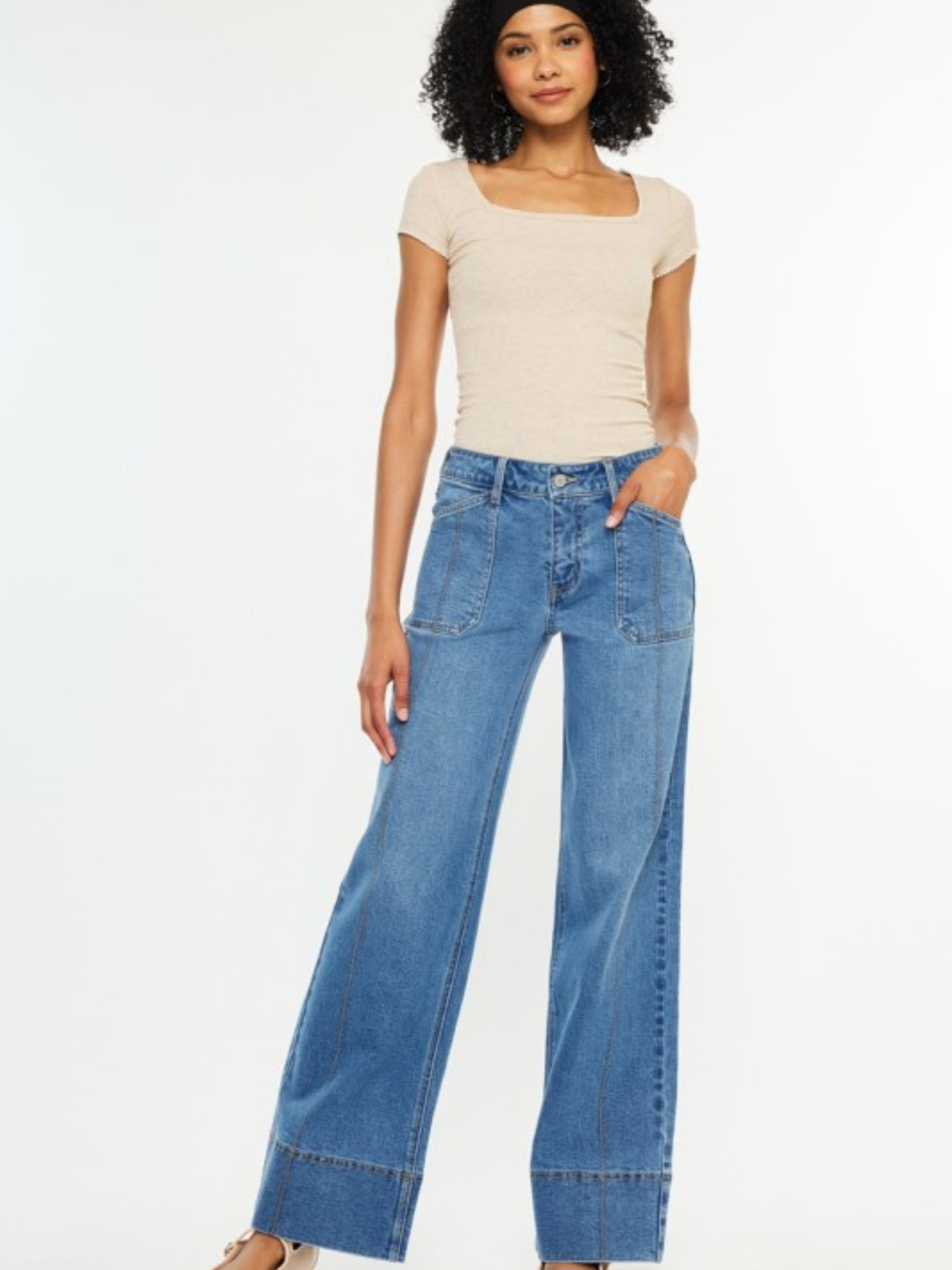 Eva Long Trouser Denim - Mimi & Rae