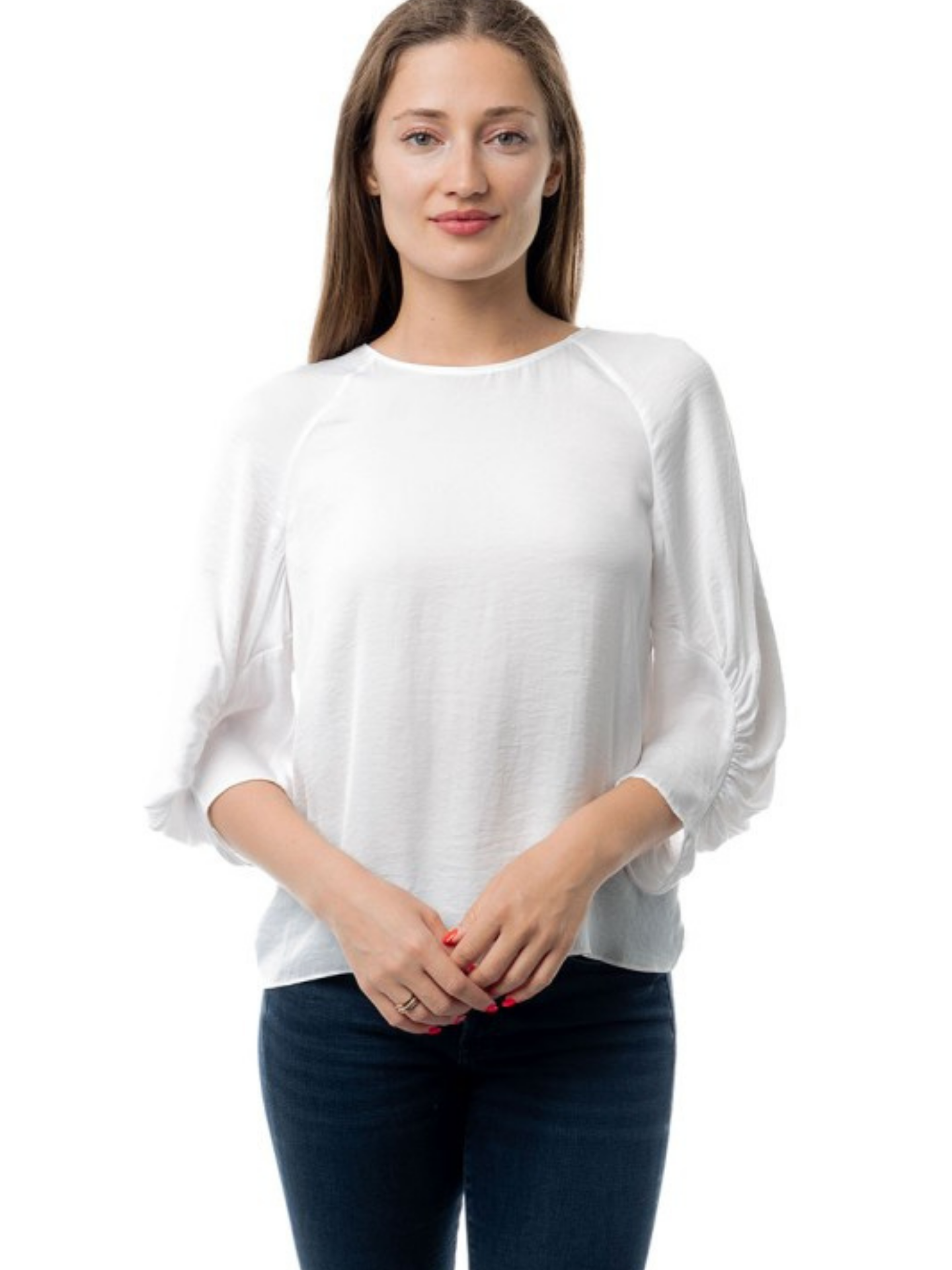 Loose 3/4 Sleeve Blouse - Mimi & Rae