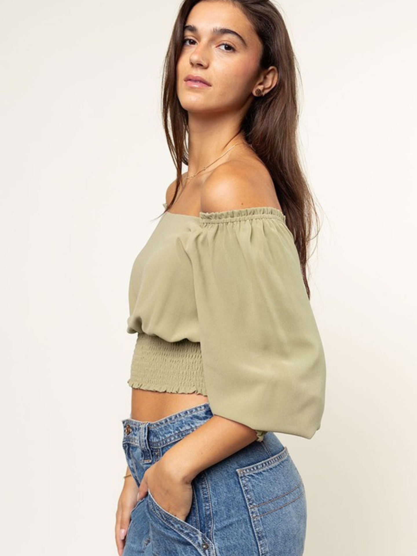 Chiffon Off Shoulder Top