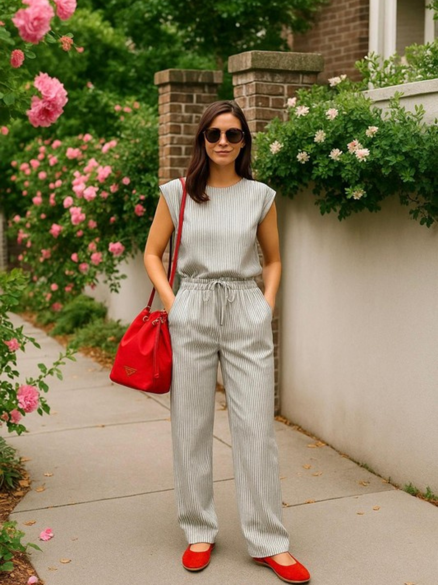 Sleeveless Stripe Top
