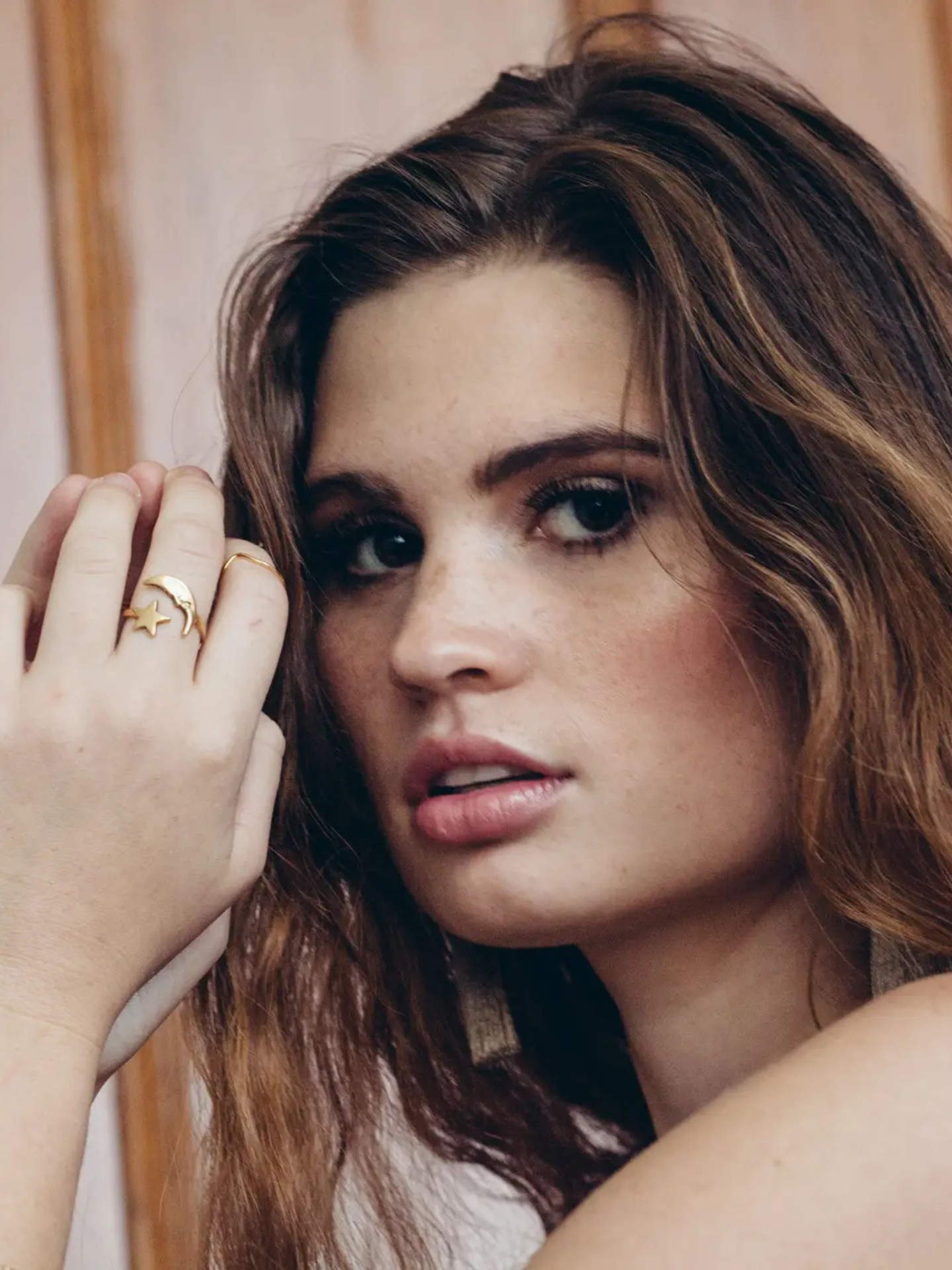 Sage green Mimi & Rae ring with a smooth, minimalist design, perfect for stylish accessories and everyday wear.