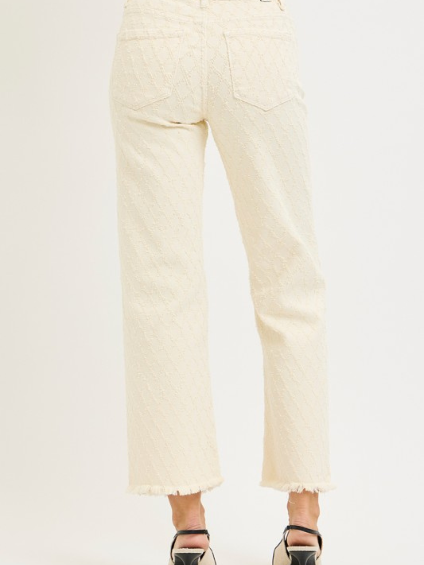 Textured Cream Denim