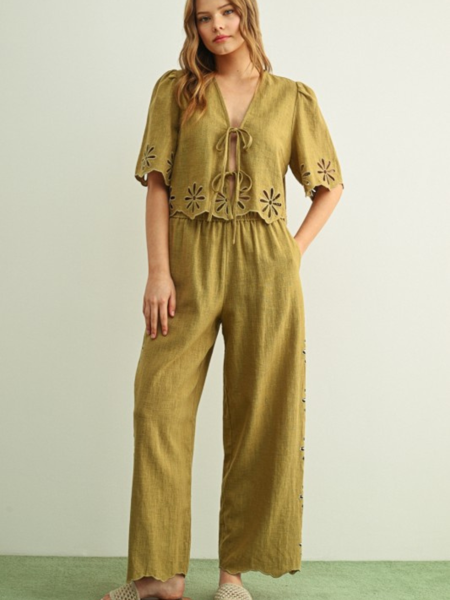 Peggy Embroidered Pant - Mimi & Rae