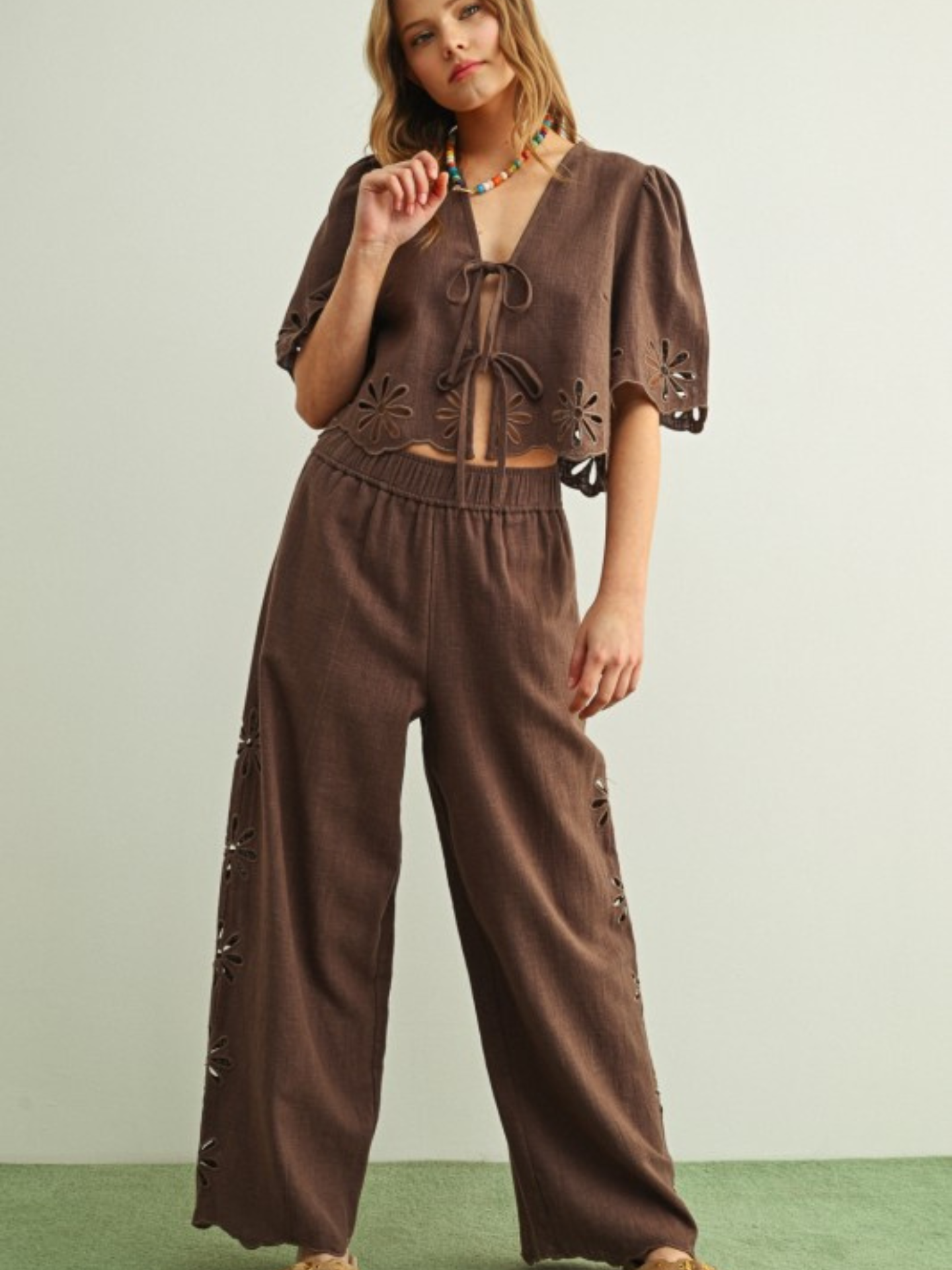 Peggy Embroidered Pant - Mimi & Rae