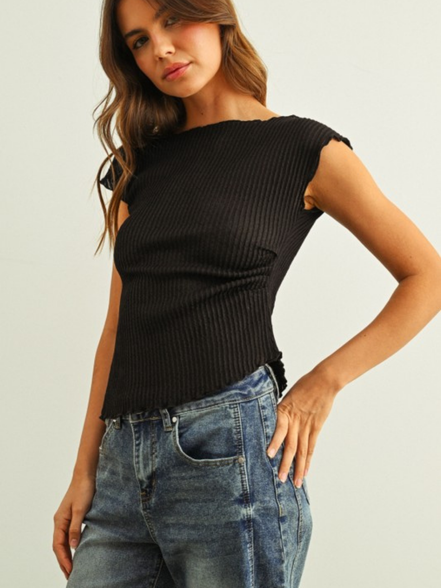 Ruched Asymmetirical Top