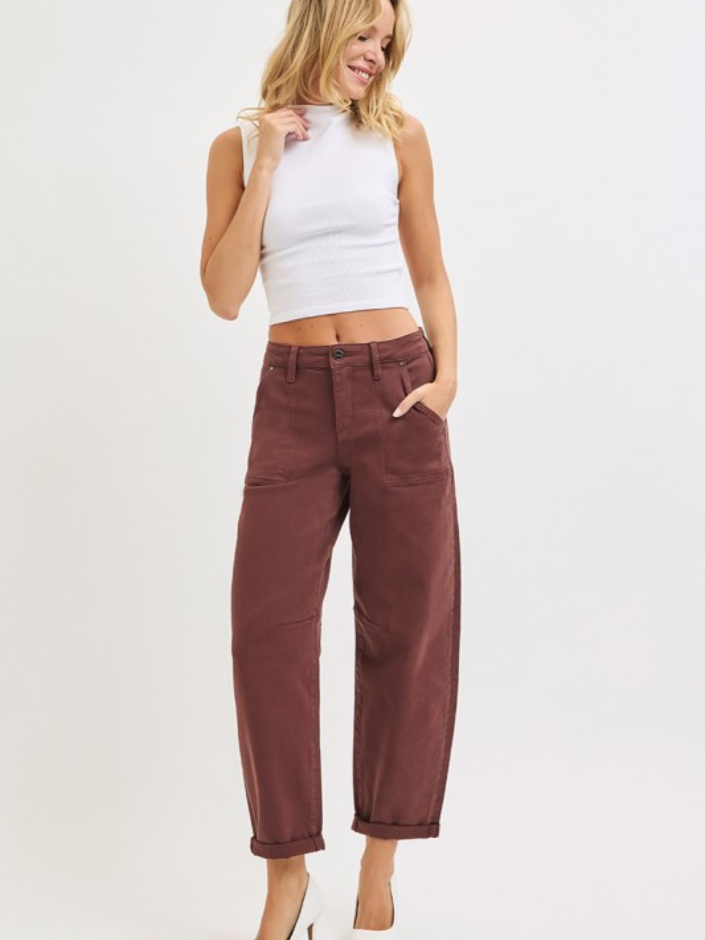 Rosie Brown Barrel Denim