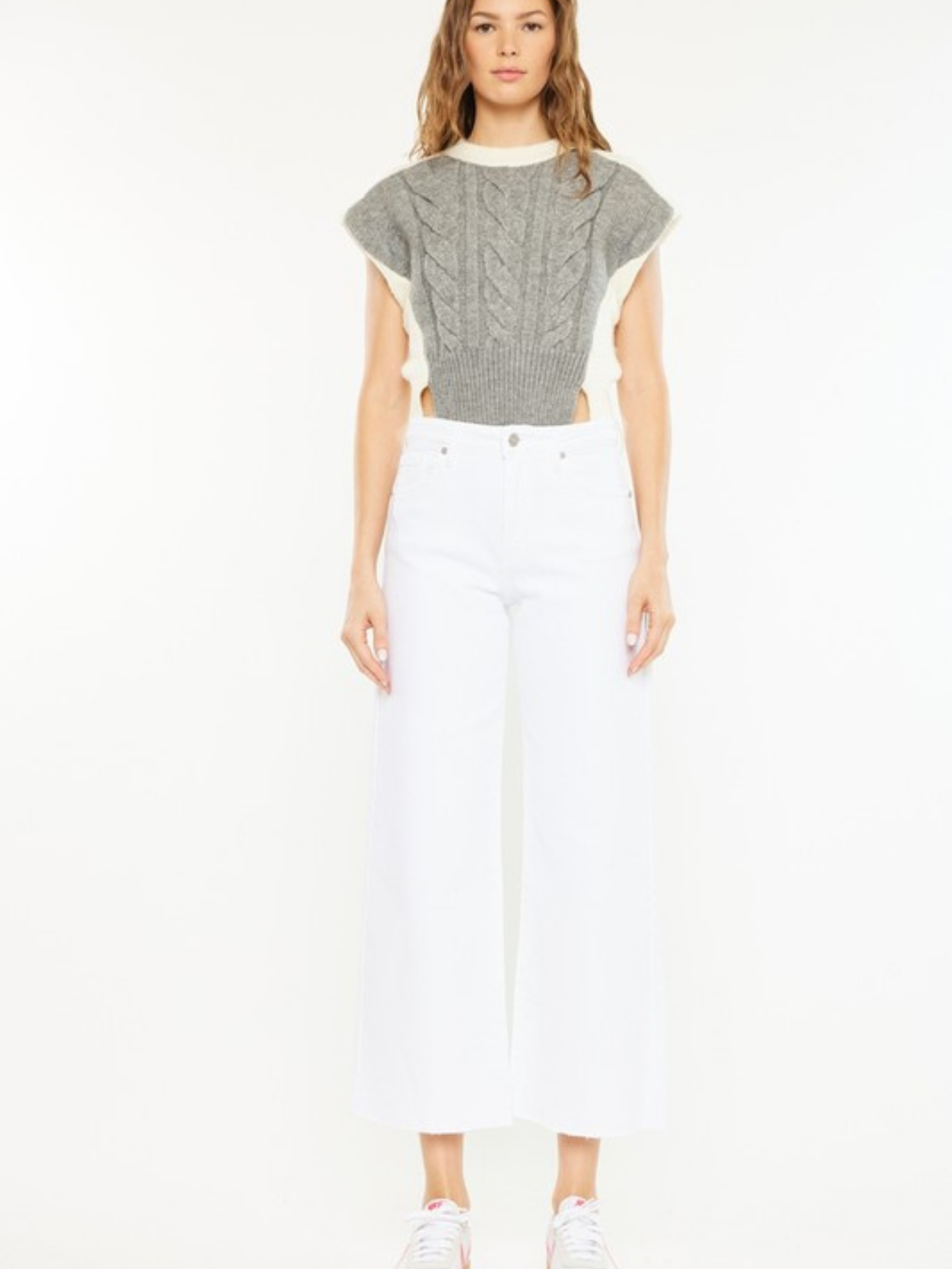 White Wide Leg Denim